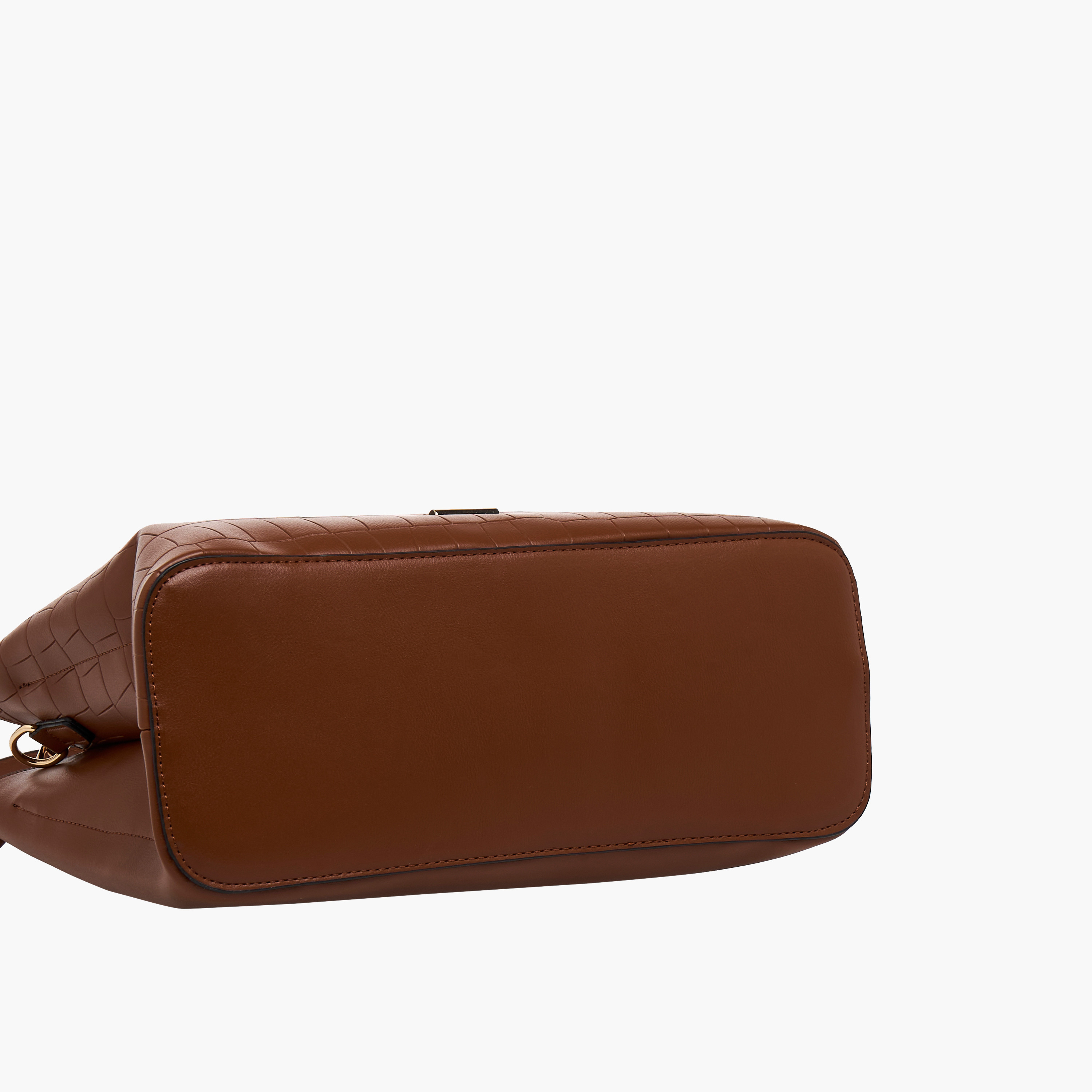 Adore Textured Tote Bag with Zip Closure-women-bagsandwallets-handbags-image-6