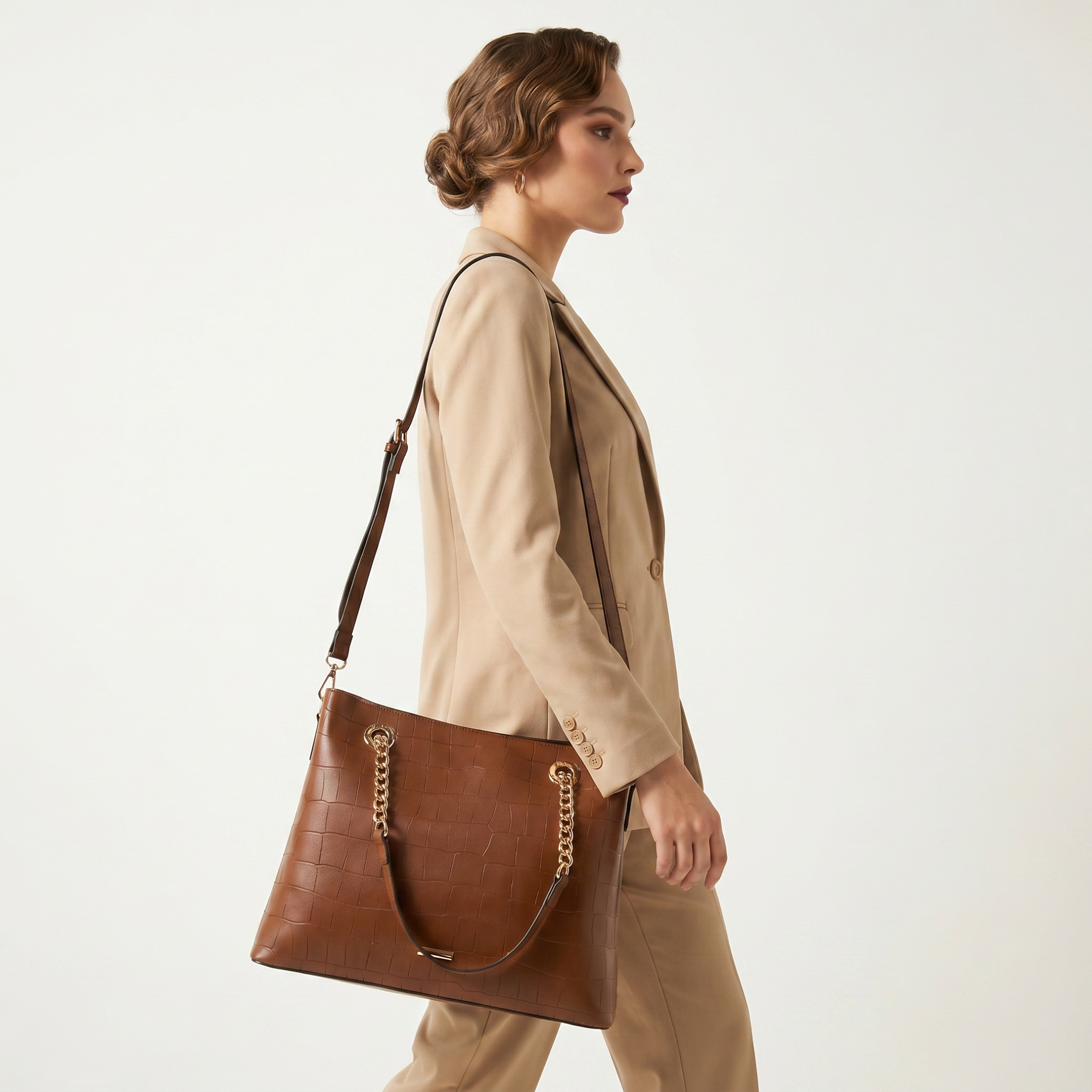 شنطة توتي بارزة الملمس بسحاب إغلاق من أدور-women-bagsandwallets-handbags-image-2