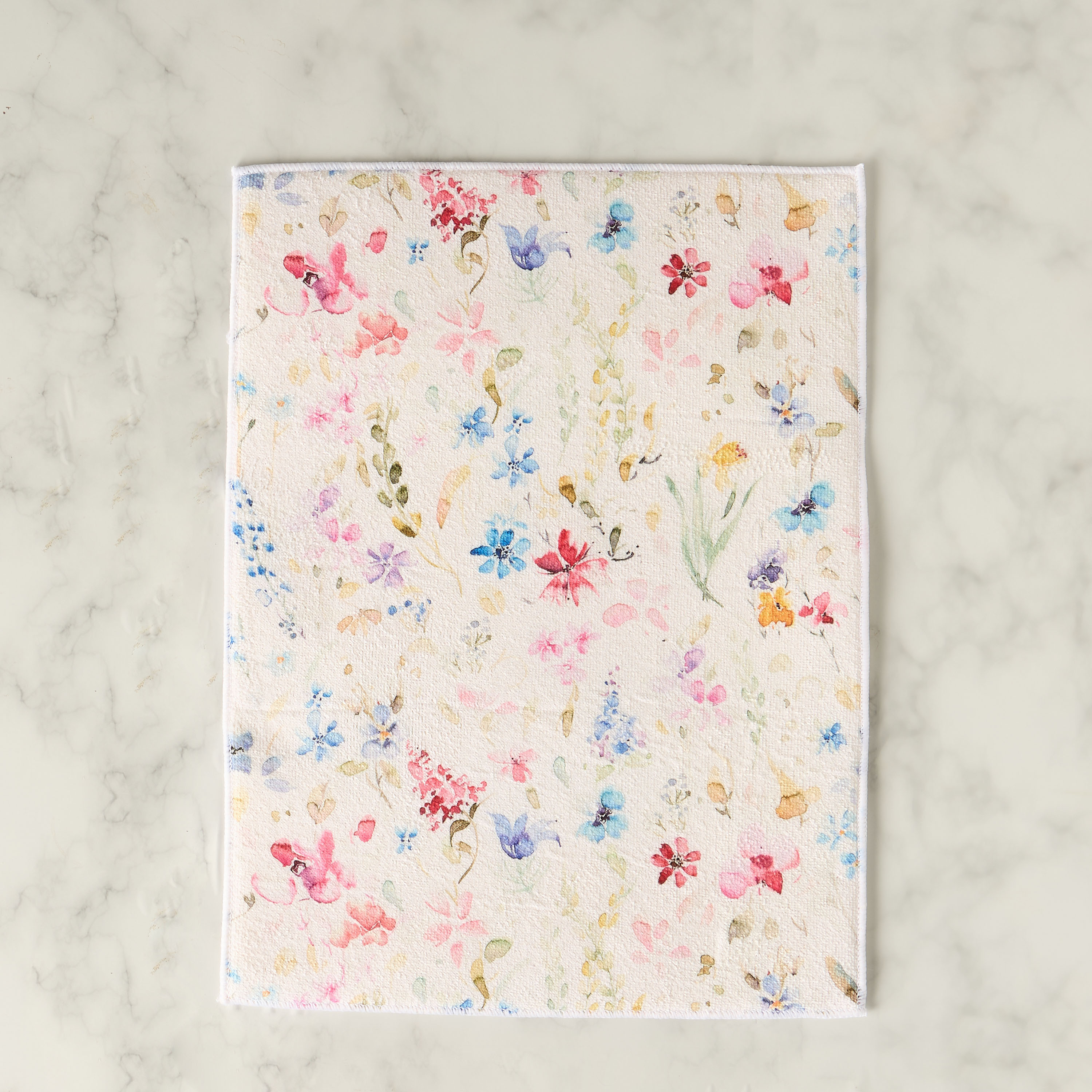 Floral Print Drying Mat - 38x51 cms-household-kitchen-kitchenlinen-kitchentowelsandlinen-image-2