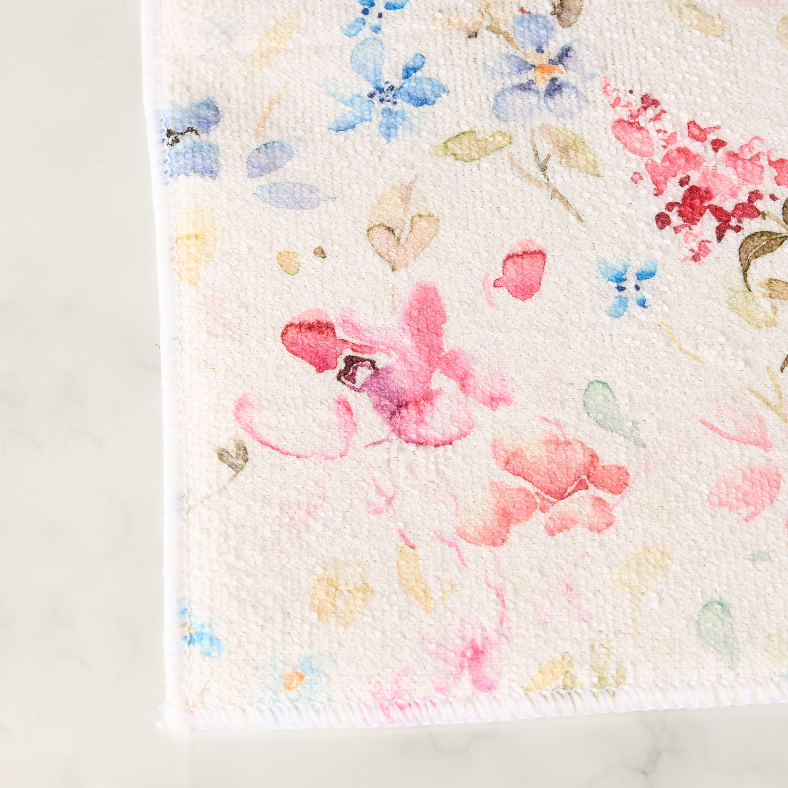 Floral Print Drying Mat - 38x51 cms-household-kitchen-kitchenlinen-kitchentowelsandlinen-image-3