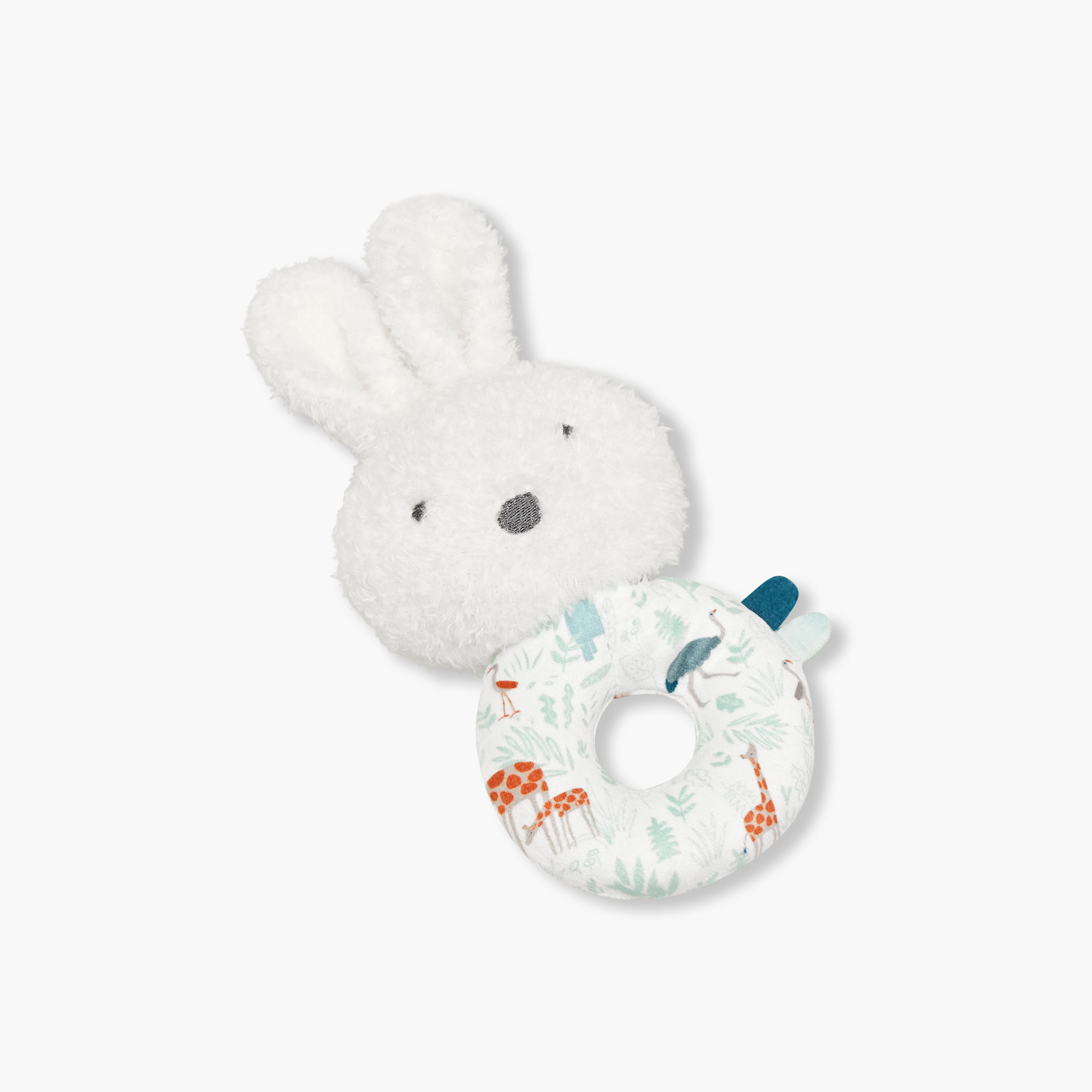 عضاضة وخشخيشة أرنب مخملية من جونيورز-toys-babyandtoddlertoys-rattlesandteethers-image-4