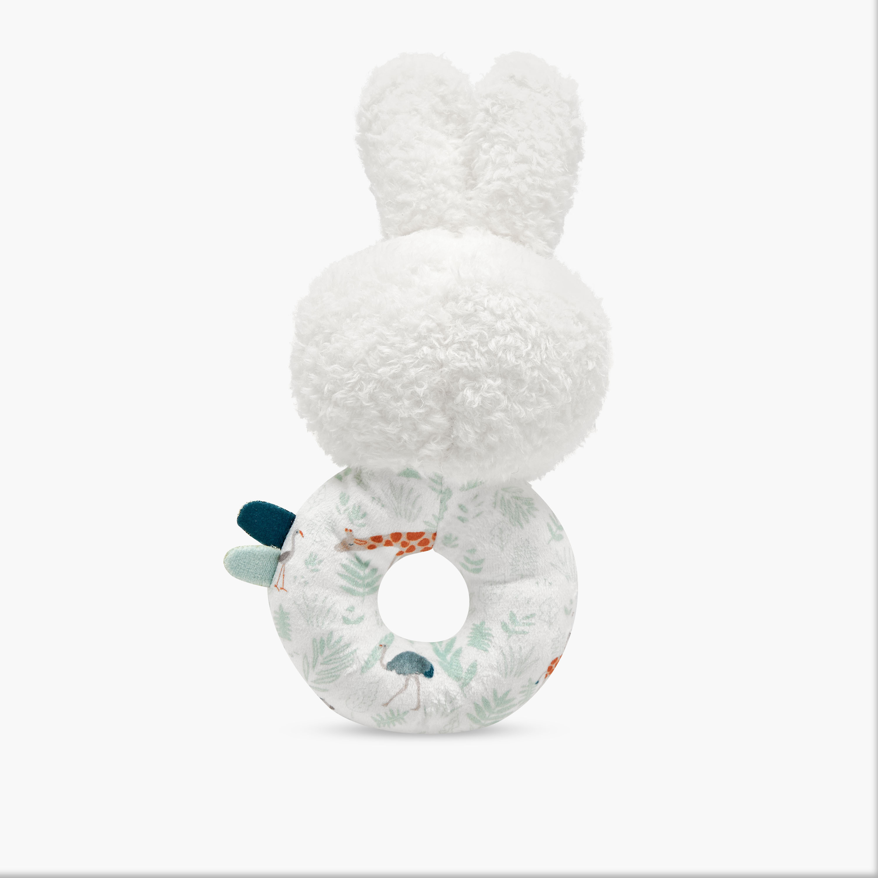 عضاضة وخشخيشة أرنب مخملية من جونيورز-toys-babyandtoddlertoys-rattlesandteethers-image-3