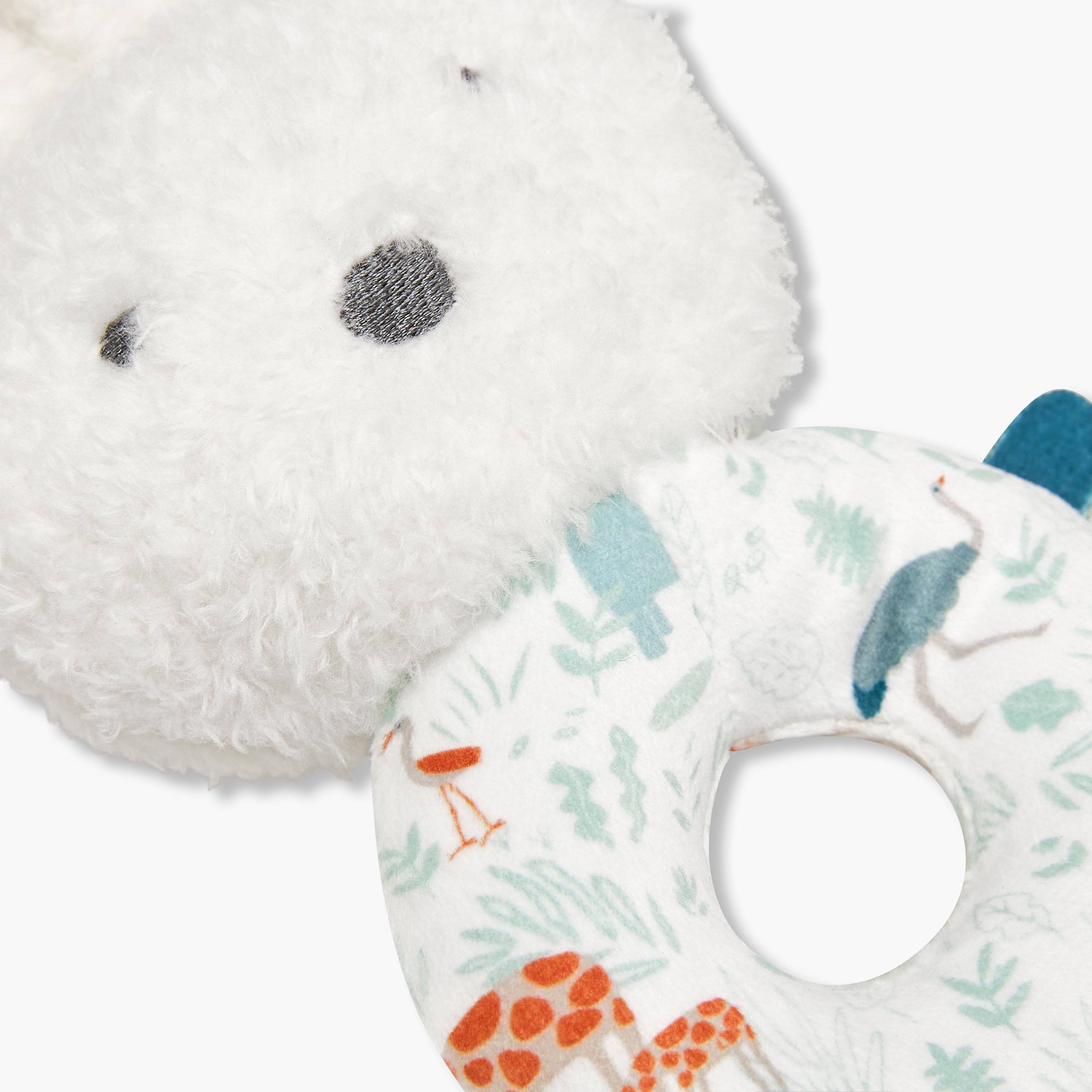 عضاضة وخشخيشة أرنب مخملية من جونيورز-toys-babyandtoddlertoys-rattlesandteethers-image-2