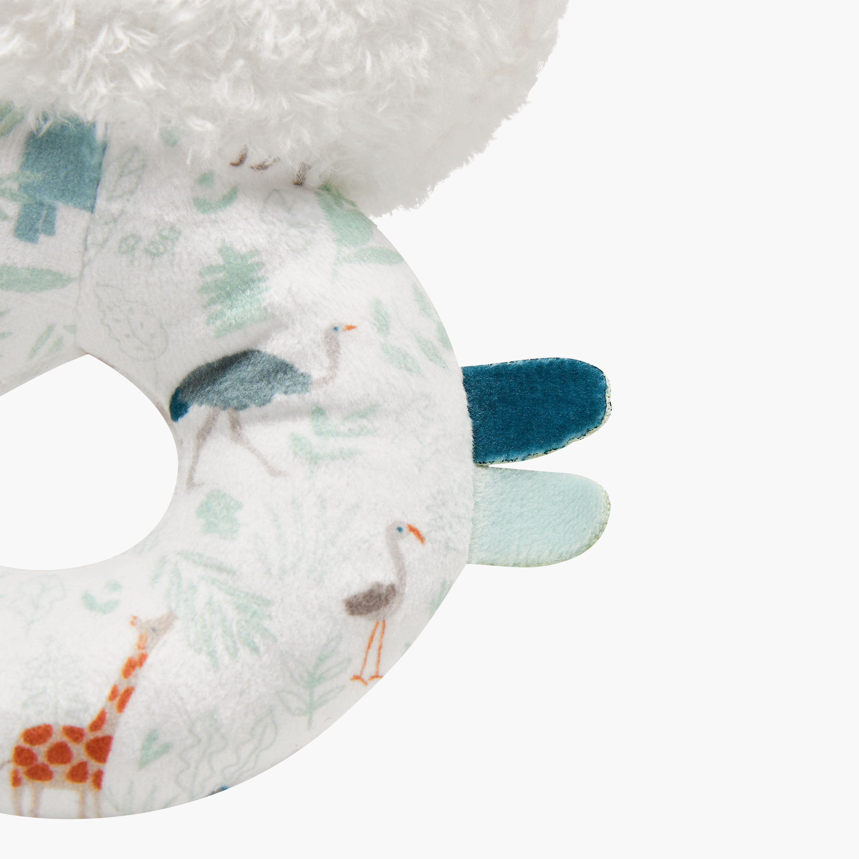 عضاضة وخشخيشة أرنب مخملية من جونيورز-toys-babyandtoddlertoys-rattlesandteethers-image-1