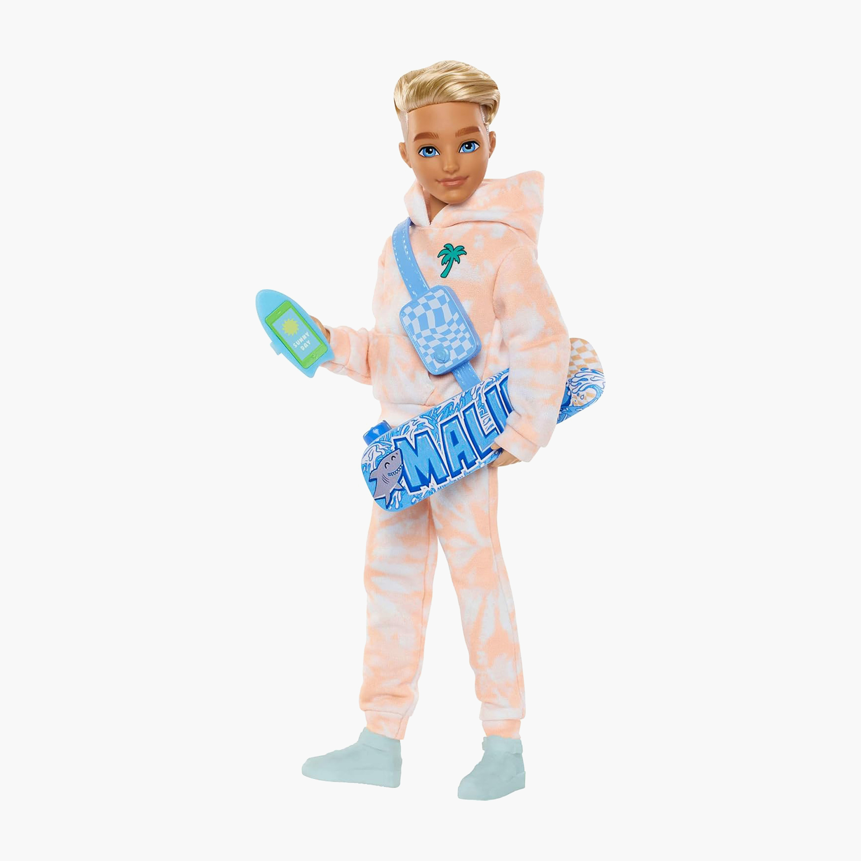 Barbie Dream Besties Doll and Accessories, Ken Posable Fashion Doll, 9 Summer & Skateboard Pieces-toys-dollsandplaysets-dolls-image-1