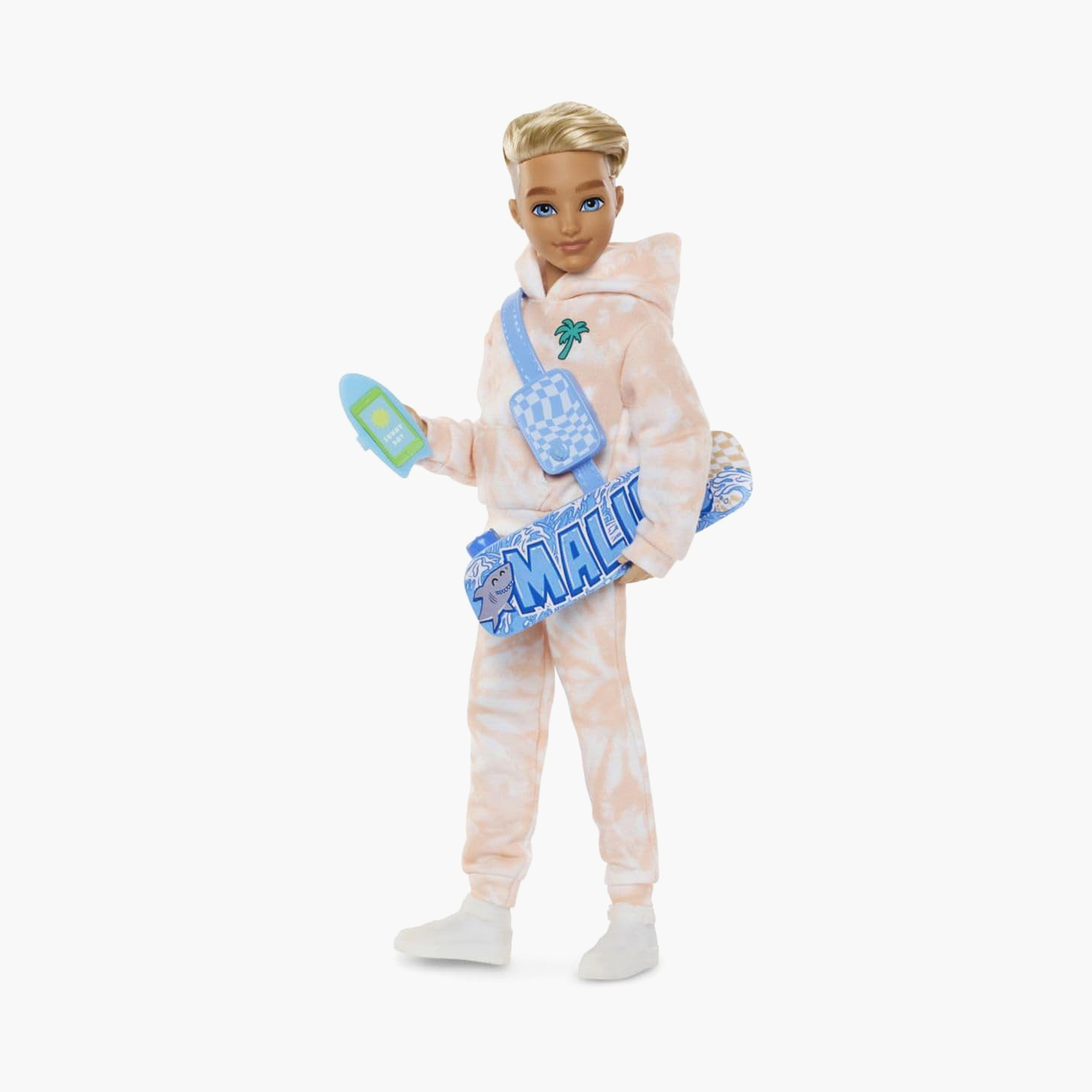 Barbie Dream Besties Doll and Accessories, Ken Posable Fashion Doll, 9 Summer & Skateboard Pieces-toys-dollsandplaysets-dolls-image-3