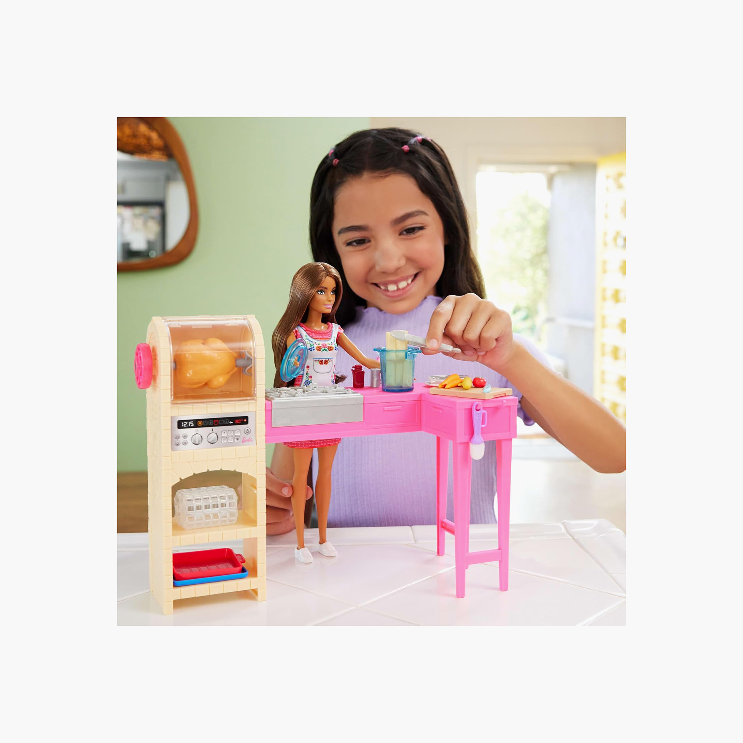Barbie and Teresa Recipe for Friendship Doll Kitchen Set with Color-Change Cookies and Accessories-toys-dollsandplaysets-dolls-image-2