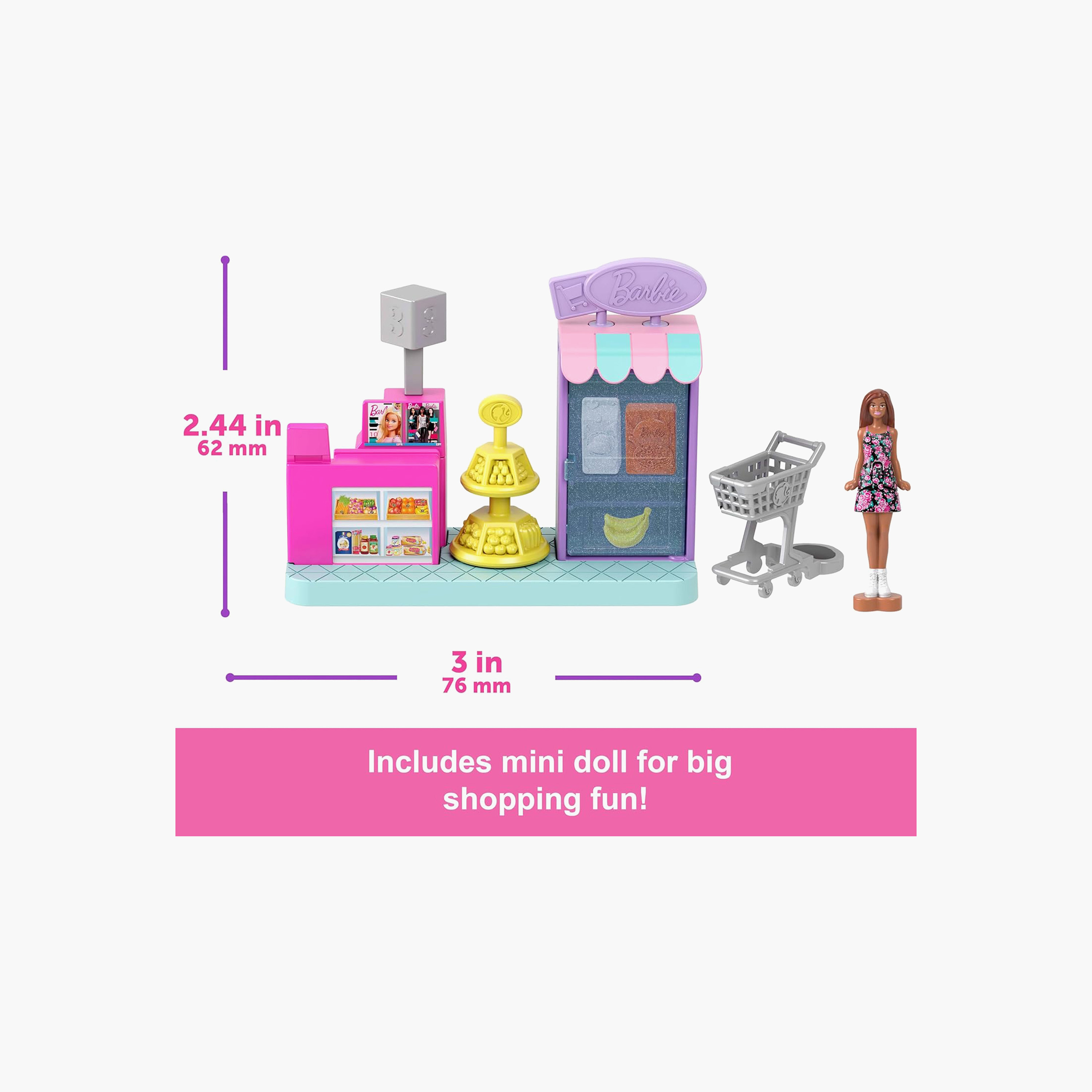 Mini Barbie Land Doll House Set: Dreamhouse with 1.5-inch Doll, Elevator & Pool (Styles May Vary)-toys-dollsandplaysets-dollplaysets-image-2
