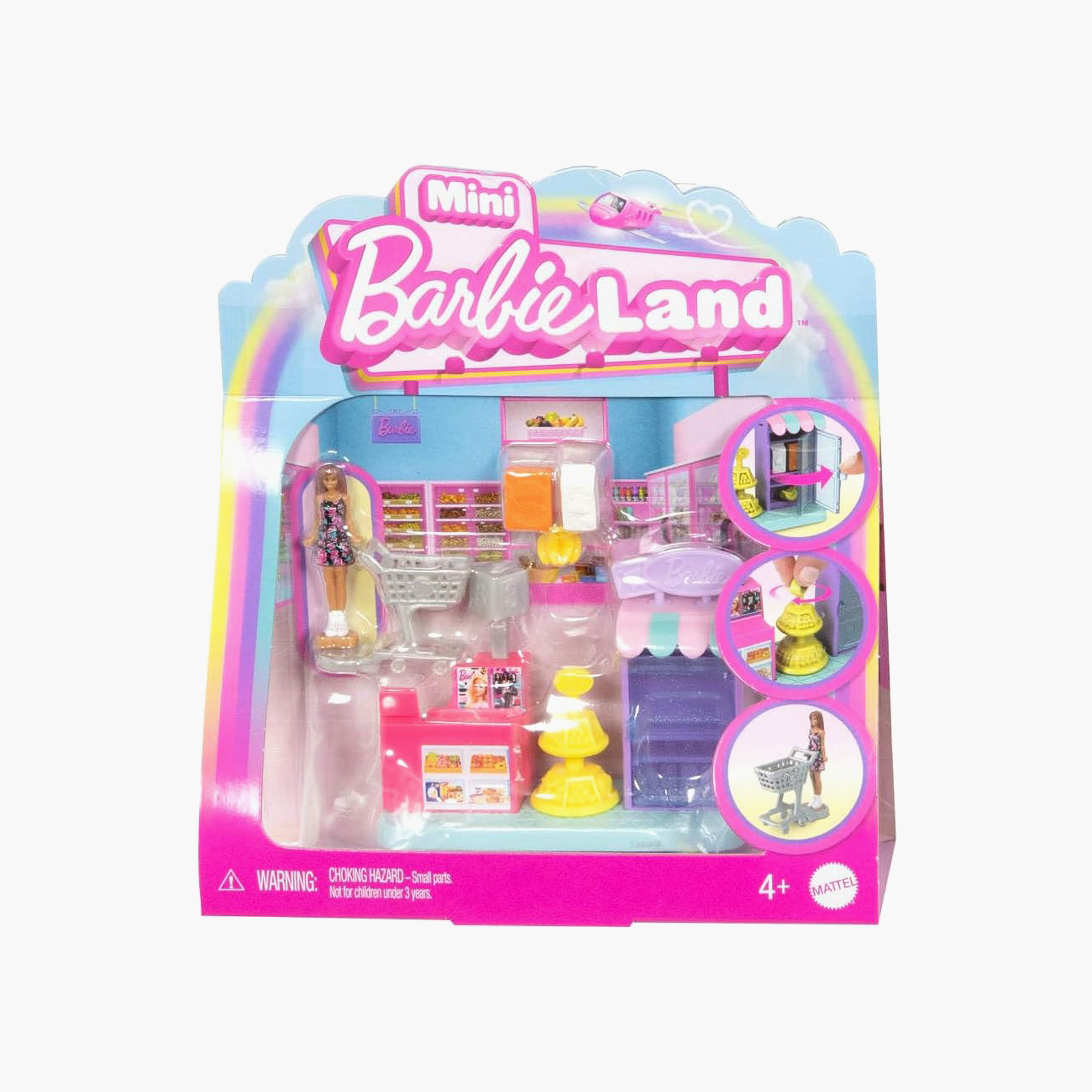 Mini Barbie Land Doll House Set: Dreamhouse with 1.5-inch Doll, Elevator & Pool (Styles May Vary)-toys-dollsandplaysets-dollplaysets-image-6