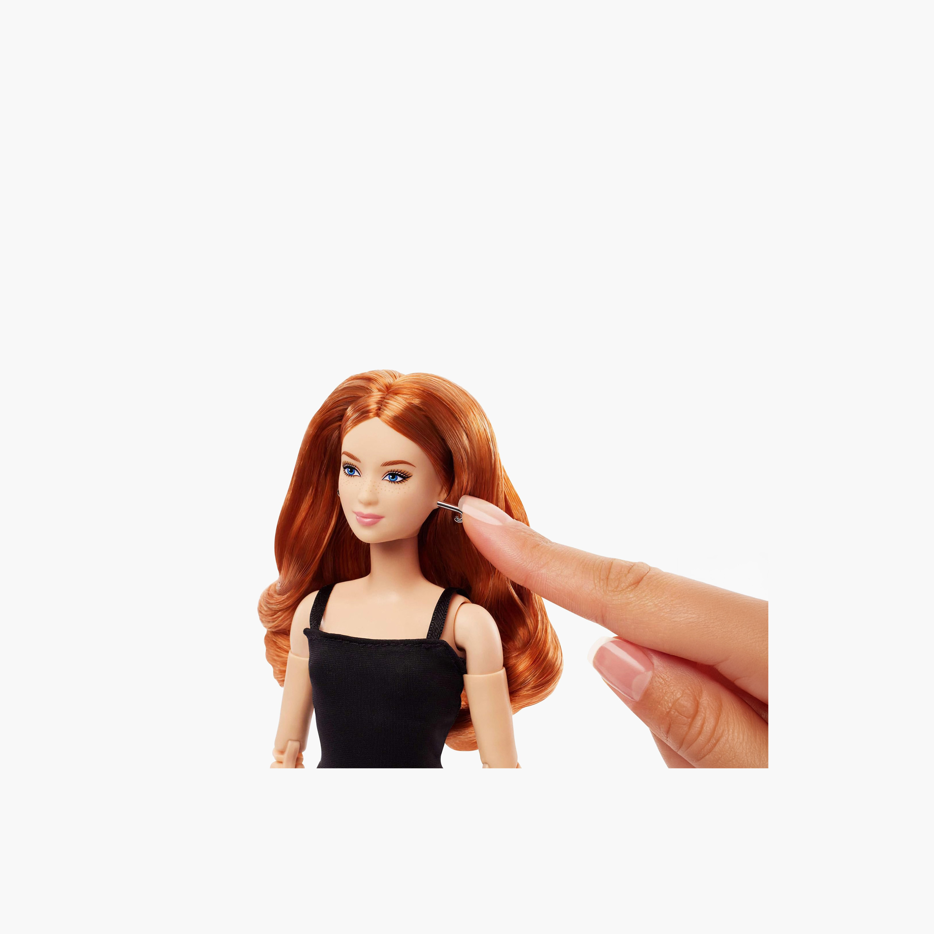 Mattel Barbie Basics Model 04 Collector Doll with Red Curly Hair, Black Mini Dress & Boots-toys-dollsandplaysets-dolls-image-4