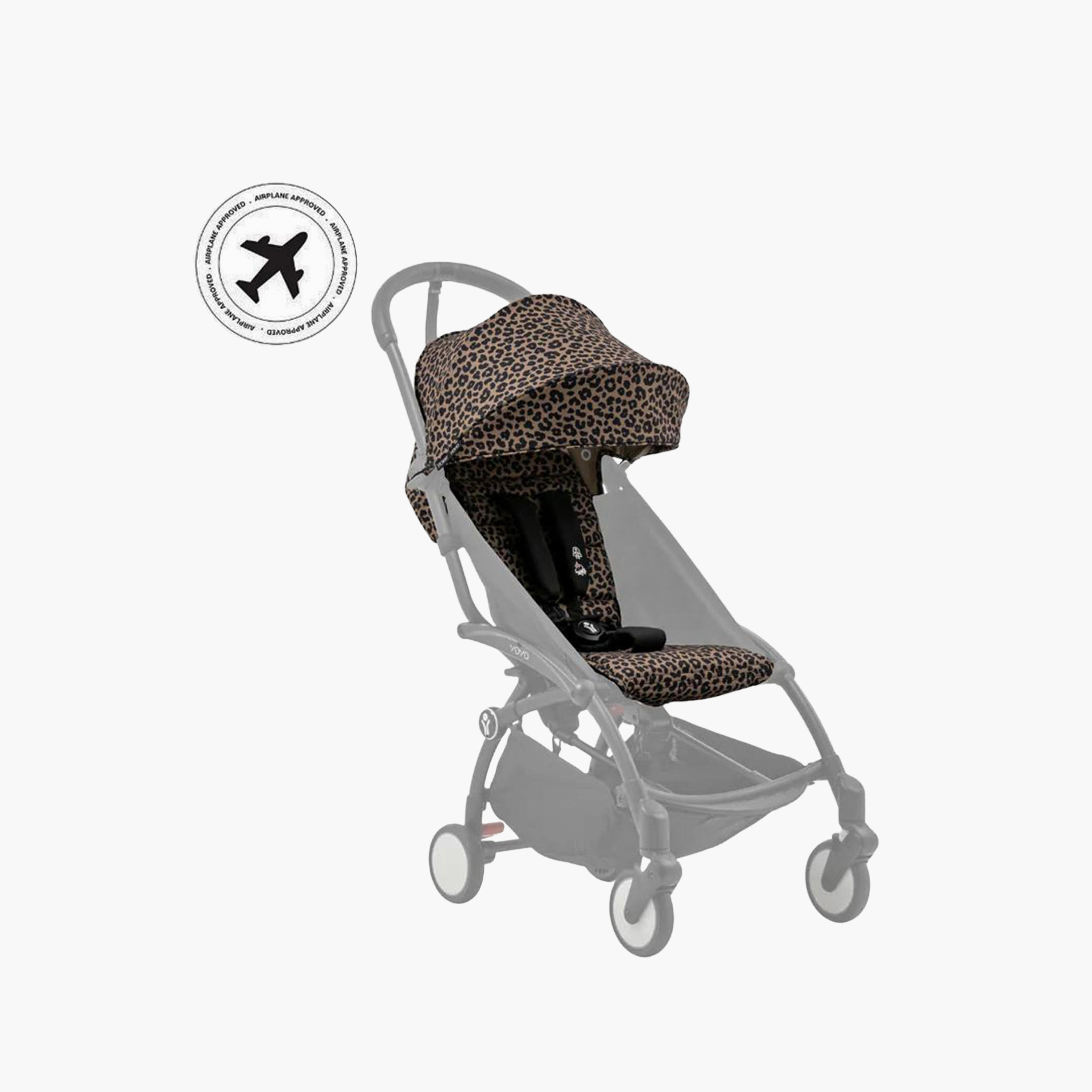 Stokke YOYO 6+ Color Pack -  Seat Pad, Extendable Canopy & Zipped Back Pocket - Leopard-baby-gear-strollersandprams-strollers-image-1