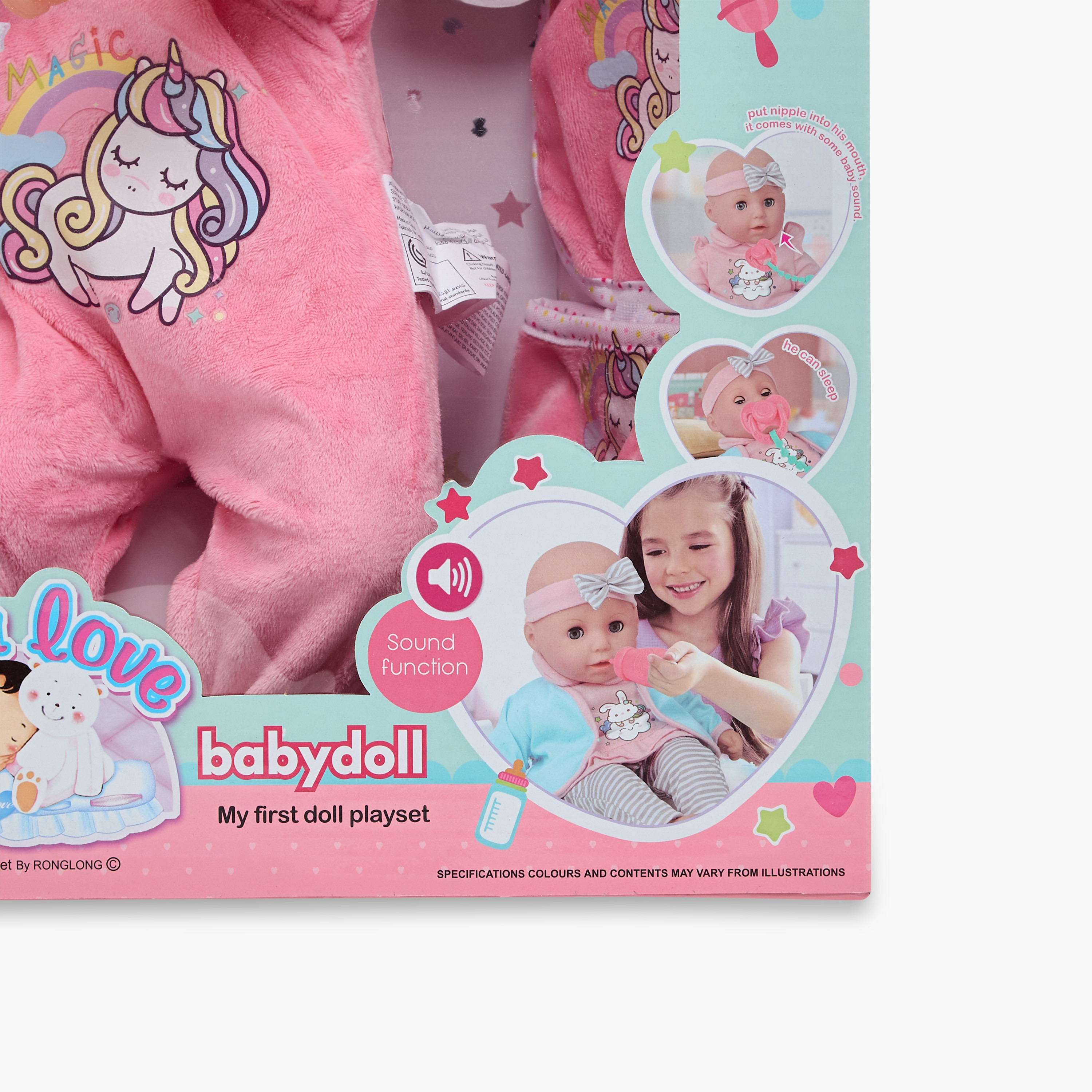 Unicorn Print Baby Doll Playset - 35 cm-toys-dollsandplaysets-dolls-image-7