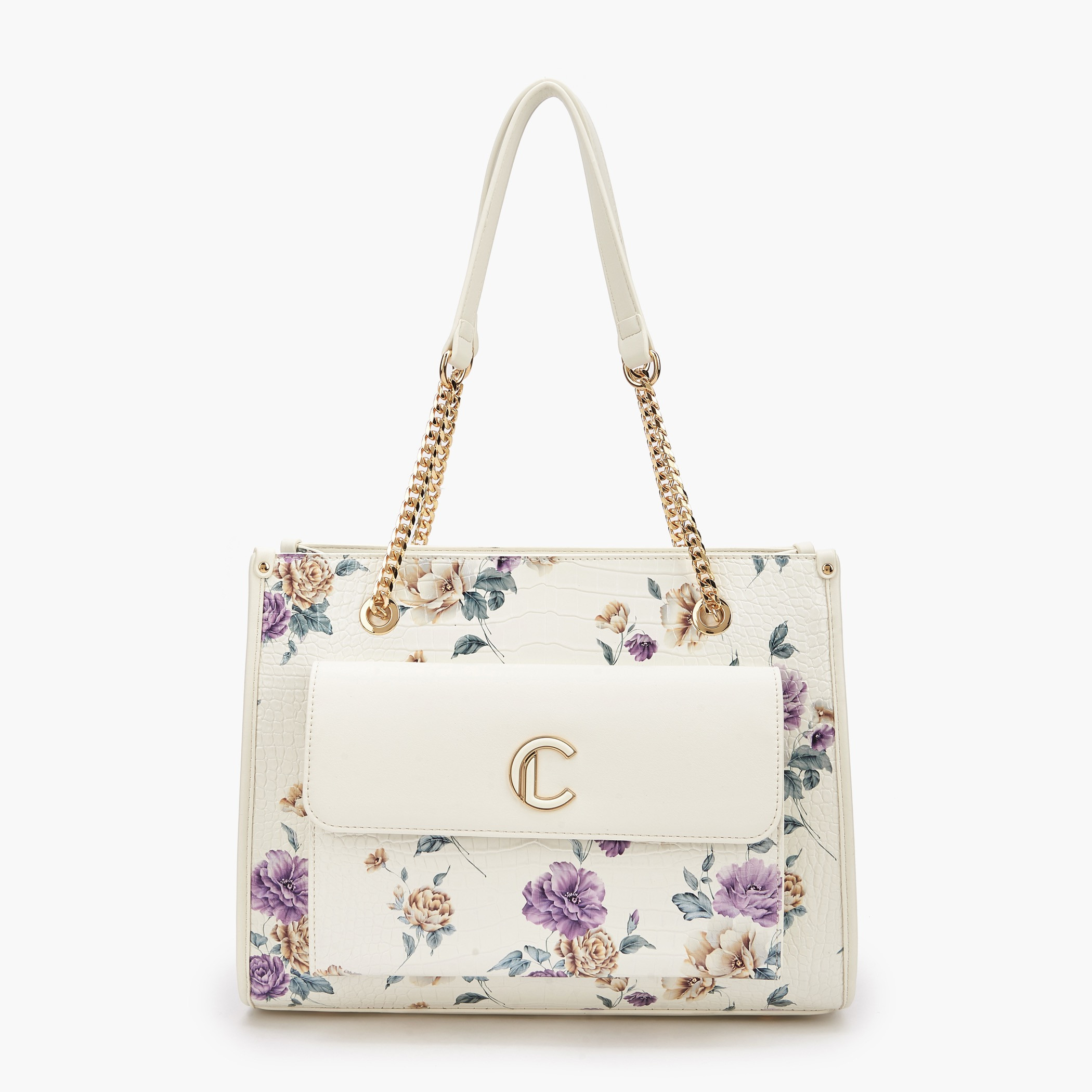 Le Confort Floral Print Tote Bag with Double Handles-women-bagsandwallets-handbags-image-1