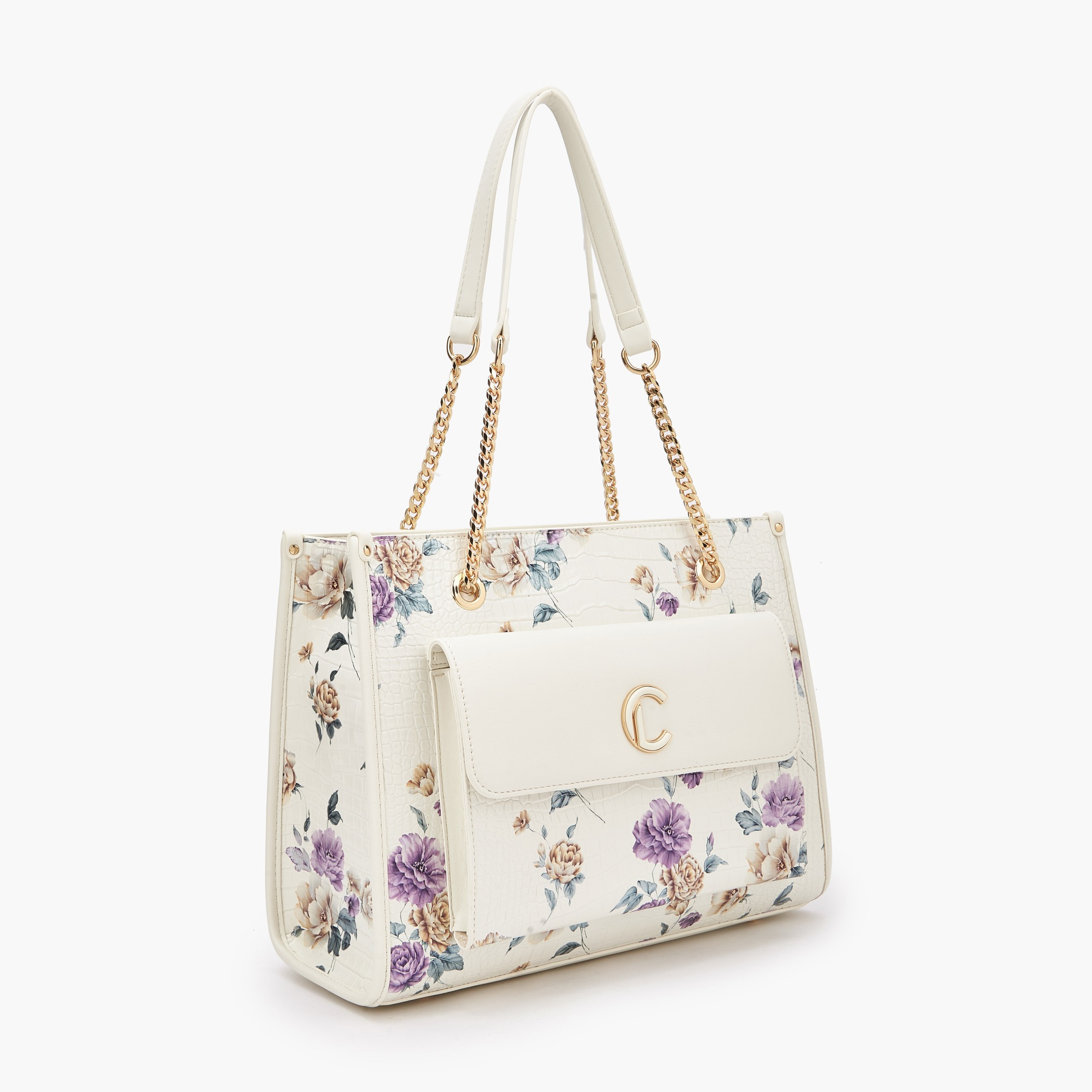 Le Confort Floral Print Tote Bag with Double Handles-women-bagsandwallets-handbags-image-2