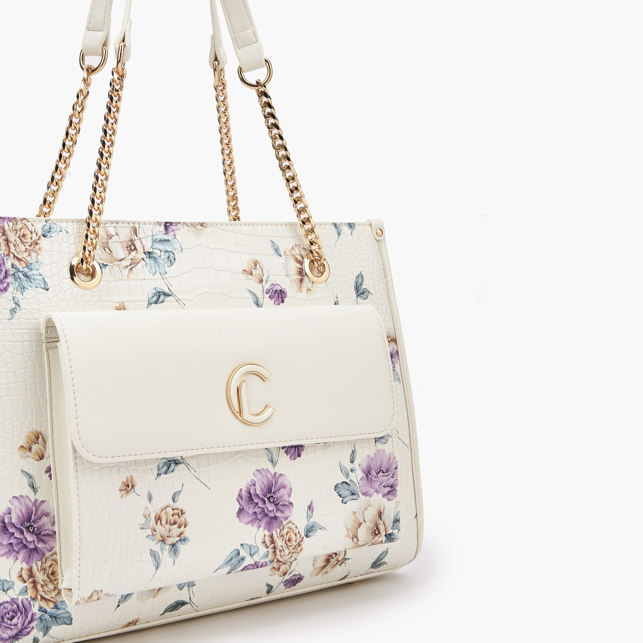 Le Confort Floral Print Tote Bag with Double Handles-women-bagsandwallets-handbags-image-3