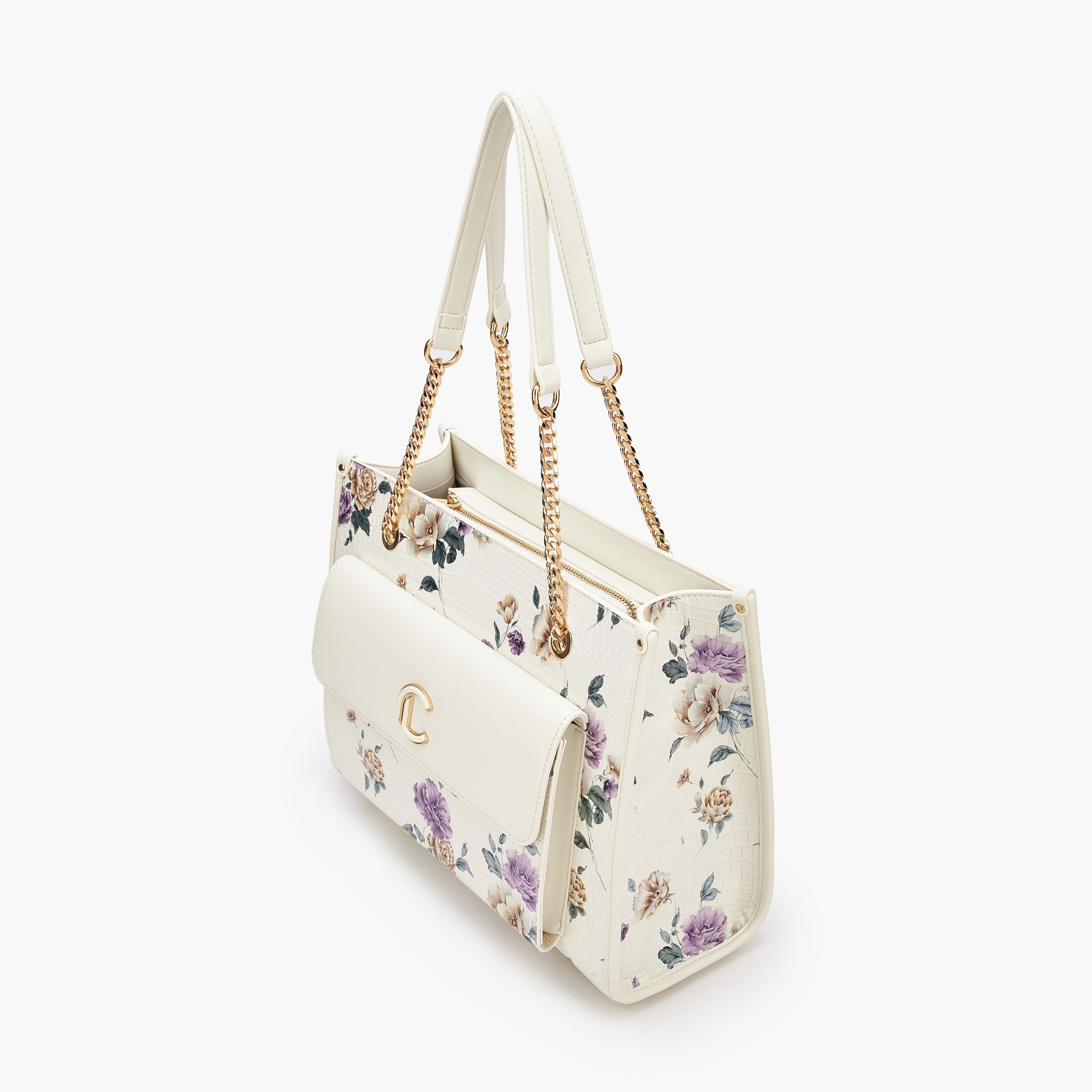 Le Confort Floral Print Tote Bag with Double Handles-women-bagsandwallets-handbags-image-4