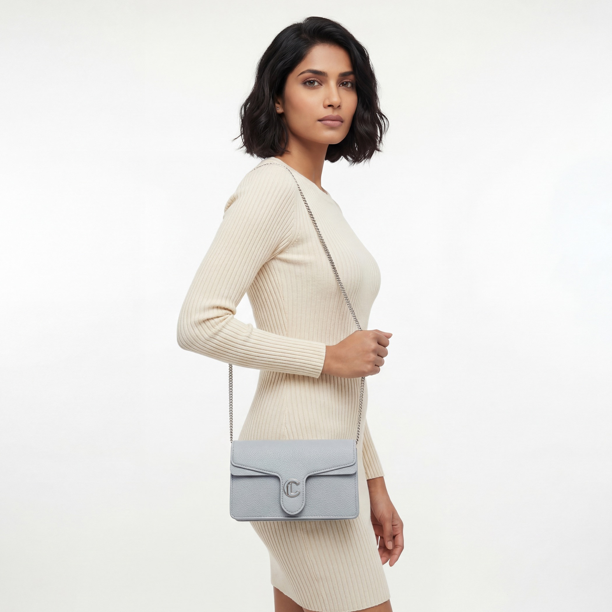 شنطة كروس بودي بارزة الملمس بحزام سلسلة من لو كونفورت-women-bagsandwallets-handbags-image-2