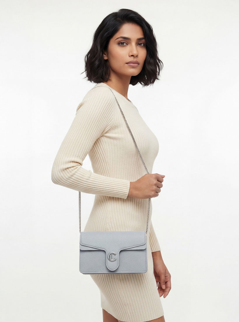 شنطة كروس بودي بارزة الملمس بحزام سلسلة من لو كونفورت-women-bagsandwallets-handbags-image-2