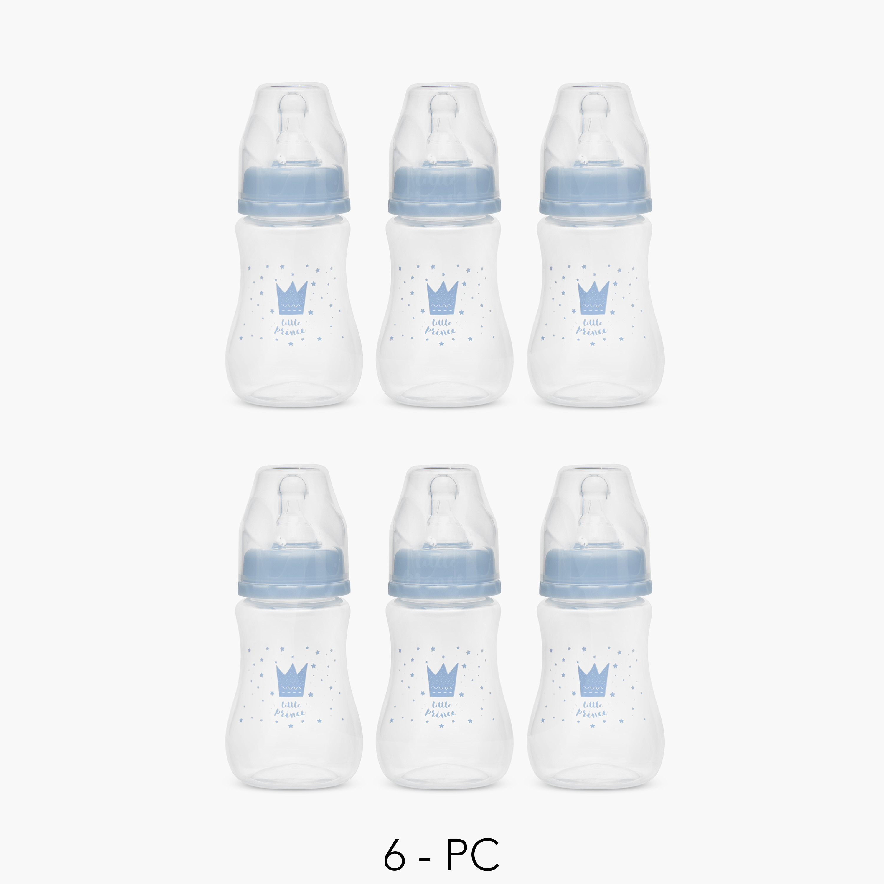 Pack of 6 Juniors Feeding Bottle with Anti-Colic Valve, 3 months+-baby-feeding-feedingbottles-bottlesandteats-image-1