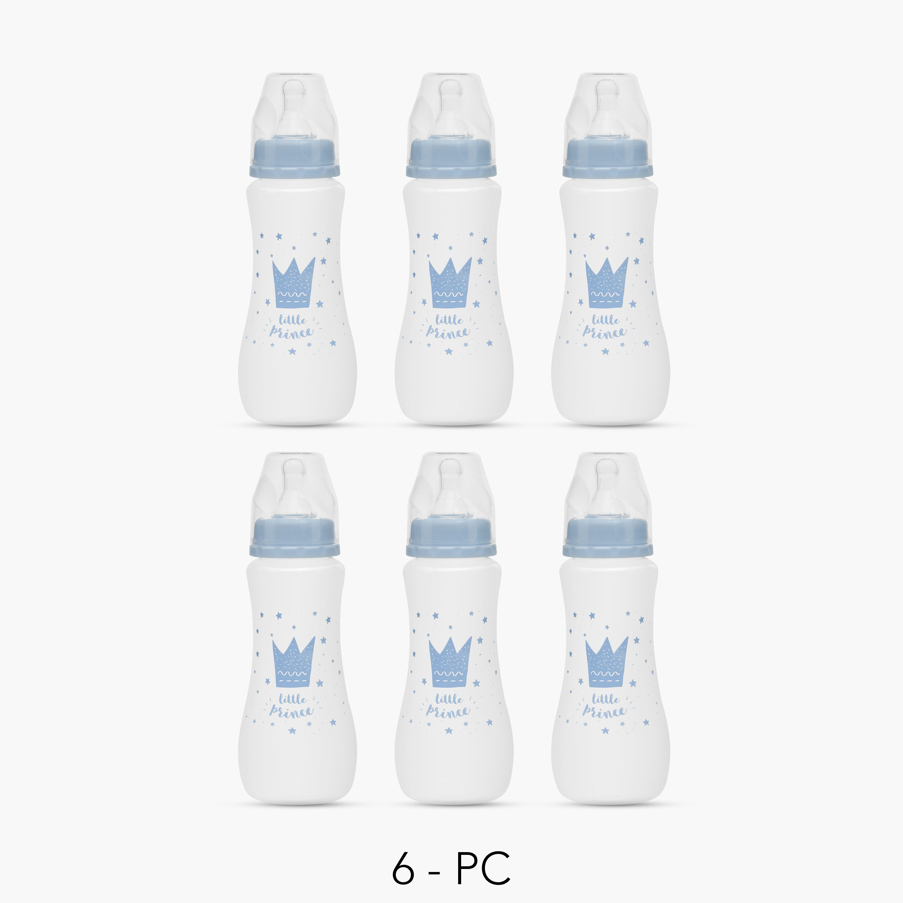 Pack of 6 Juniors Feeding Bottle with Anti-Colic Valve, 3 months+-baby-feeding-feedingbottles-bottlesandteats-image-1