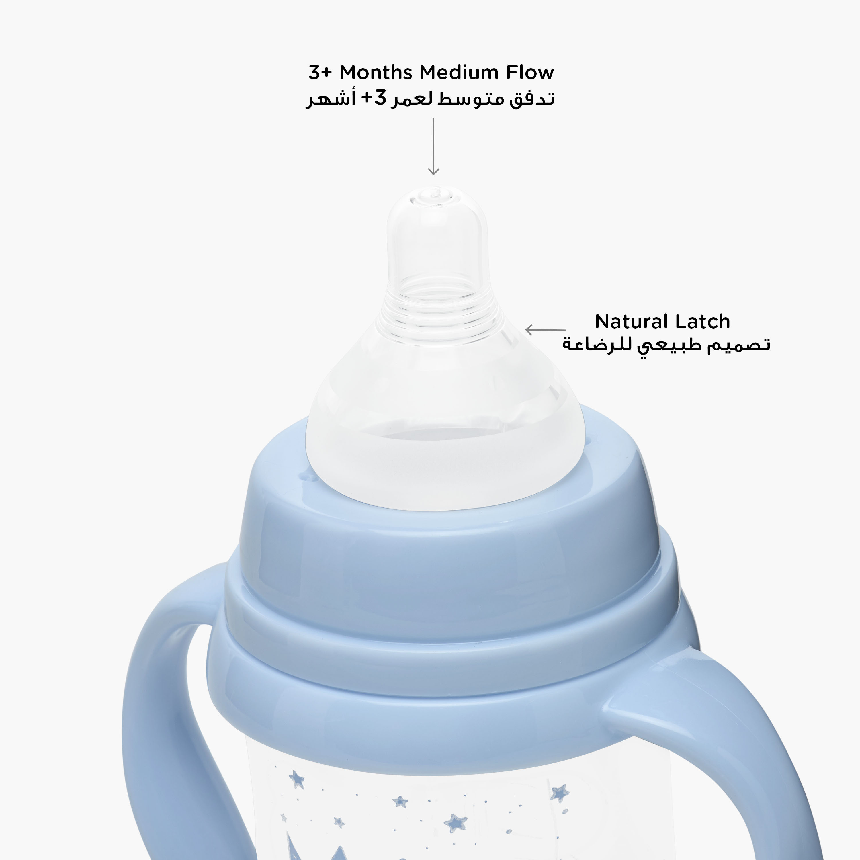 Pack of 2 Juniors Feeding Bottle with Handle, 3 months+-baby-feeding-feedingbottles-bottlesandteats-image-4