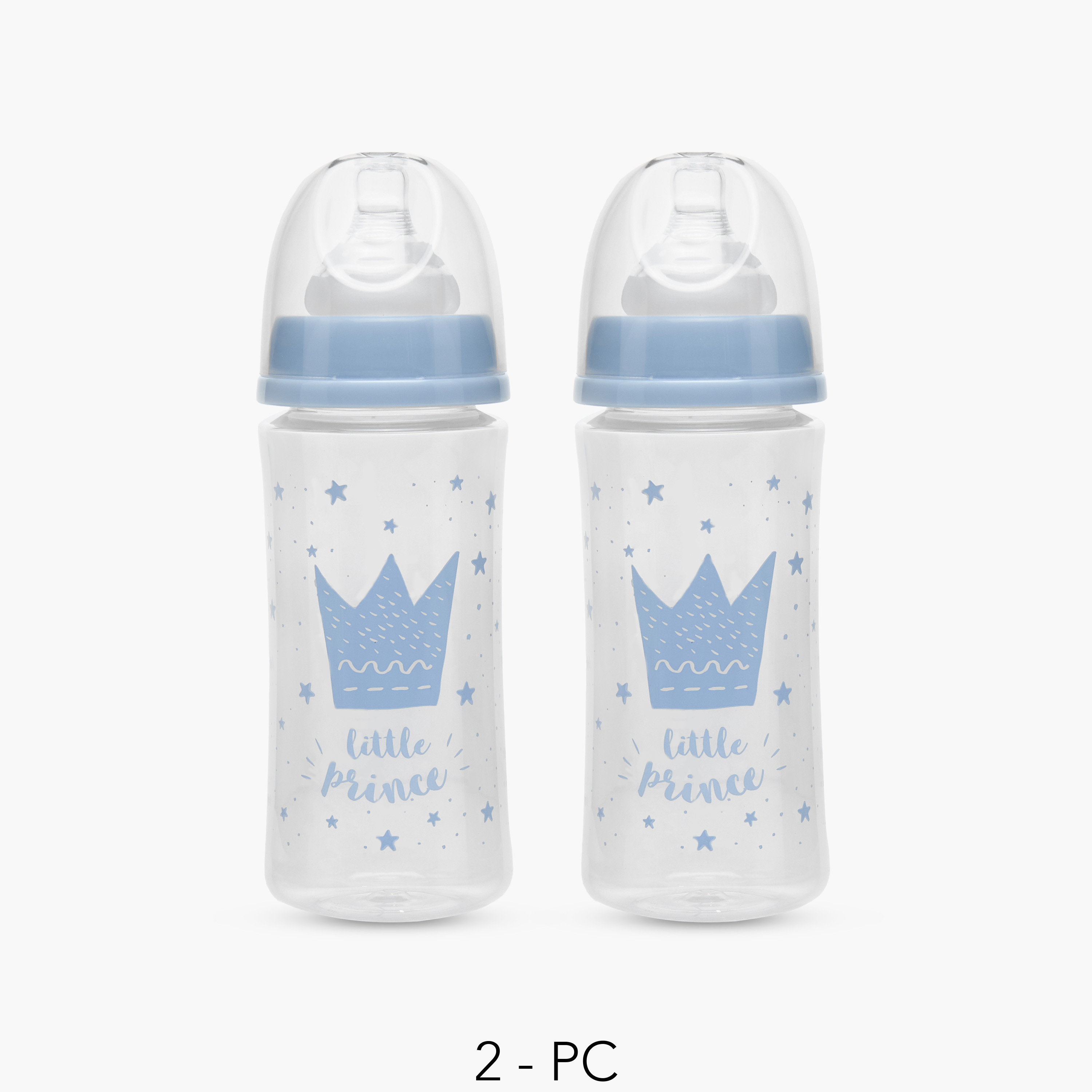 رضاعة أطفال بحلمة سيليكون من جونيورز - عبوة من قطعتين - 3 شهور فما فوق-baby-feeding-feedingbottles-bottlesandteats-image-1