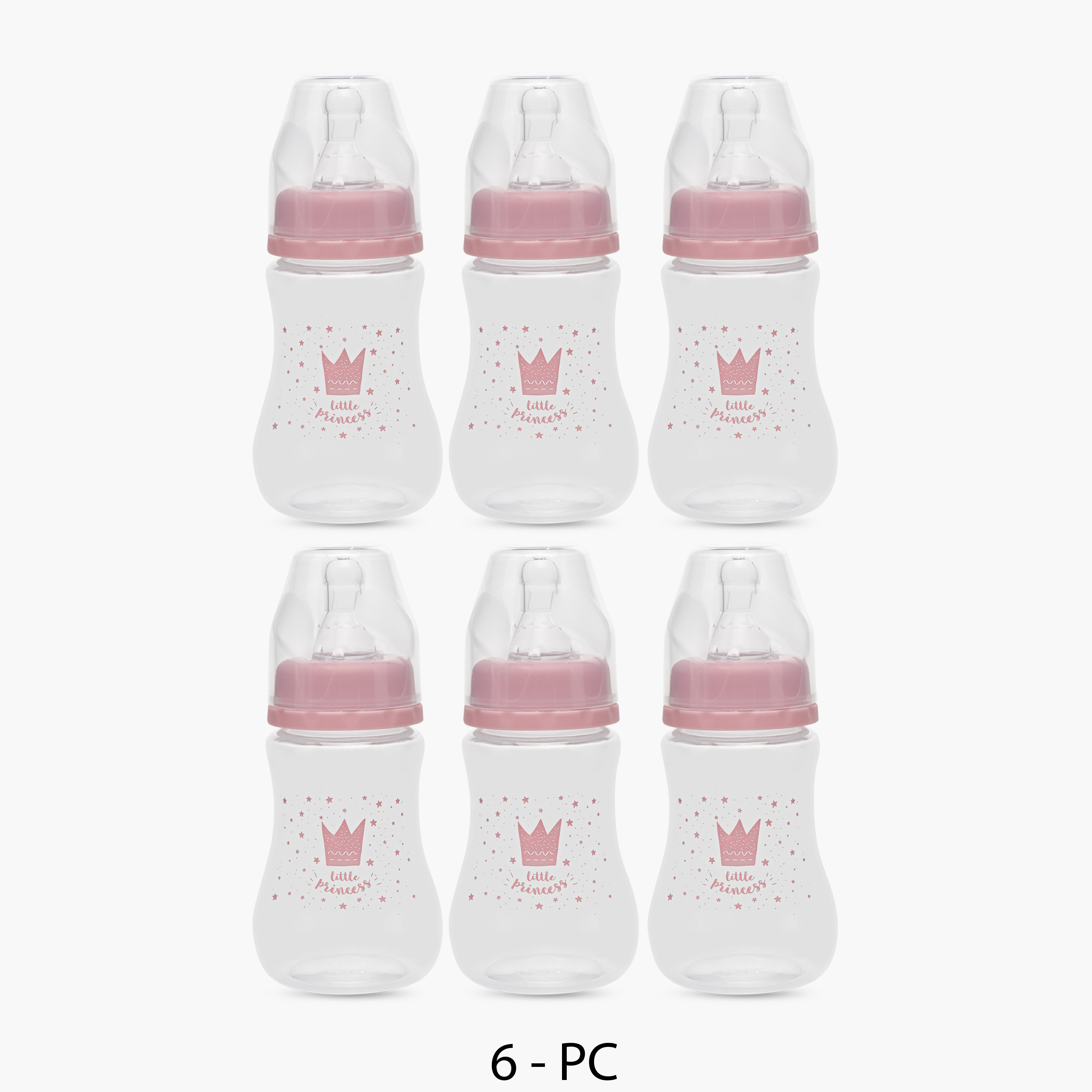 Pack of 6 Juniors Feeding Bottle with Anti-Colic Valve, 3 months+-baby-feeding-feedingbottles-bottlesandteats-image-1