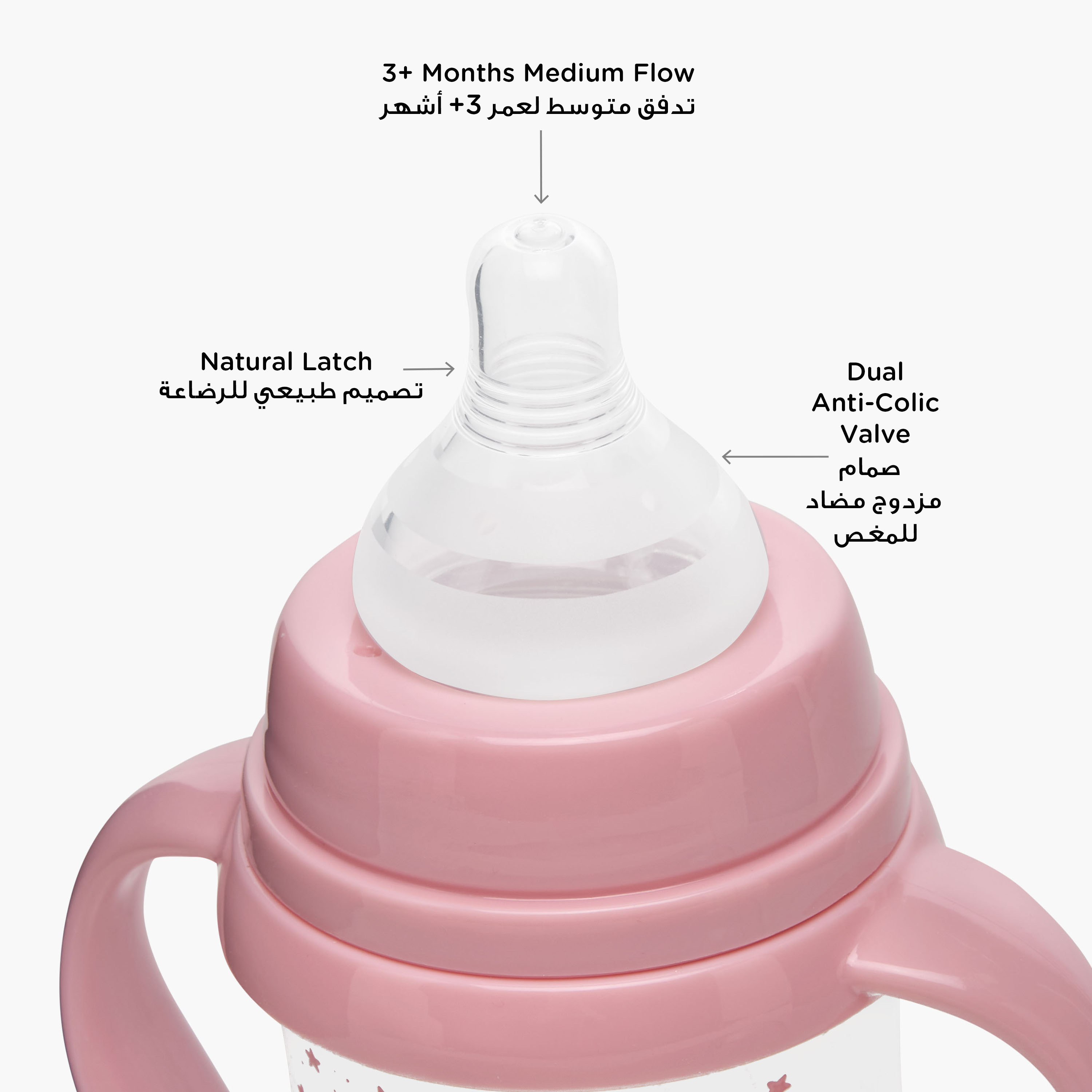Pack of 2 Juniors Feeding Bottle with Handle, 3 months+-baby-feeding-feedingbottles-bottlesandteats-image-4