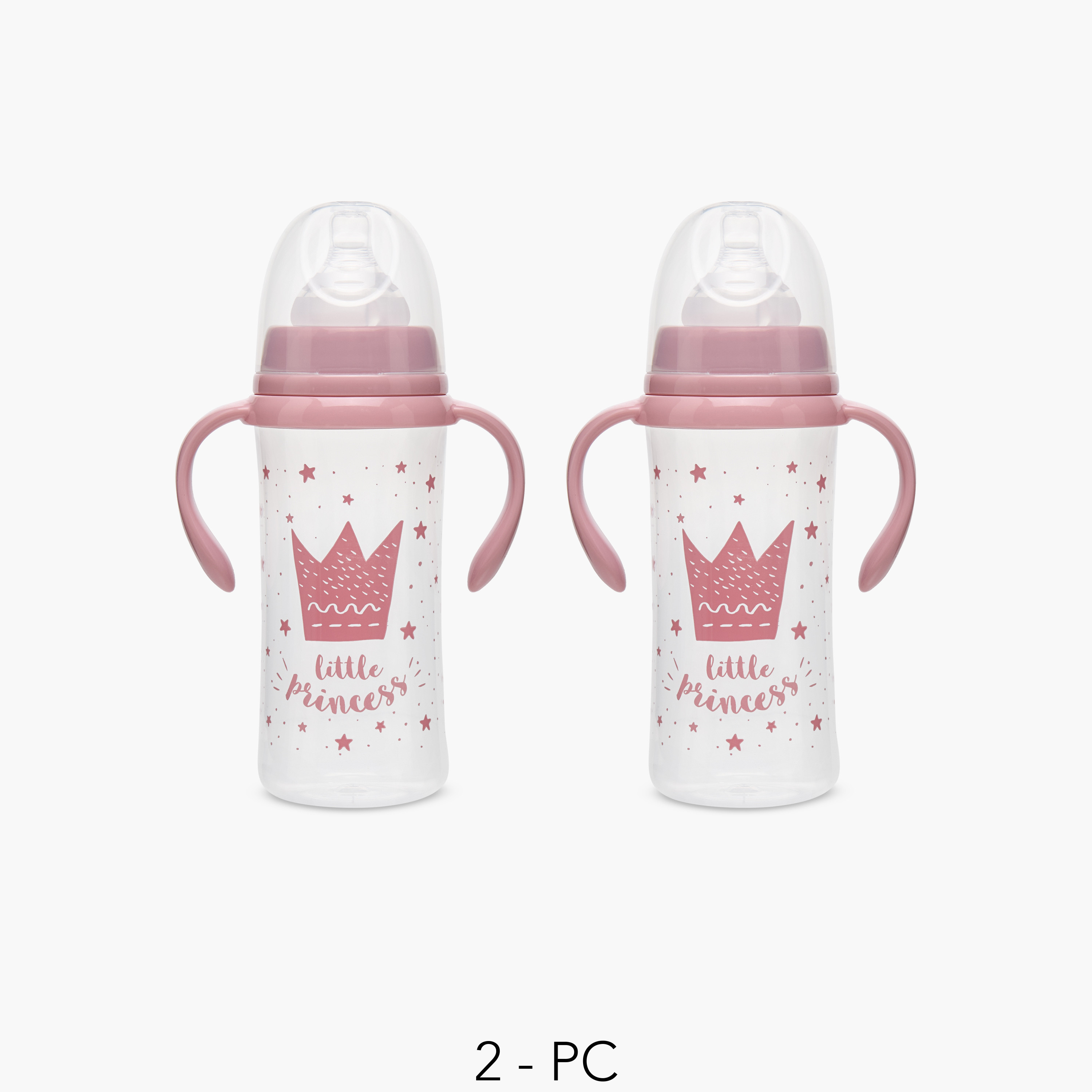 Pack of 2 Juniors Feeding Bottle with Handle, 3 months+-baby-feeding-feedingbottles-bottlesandteats-image-1