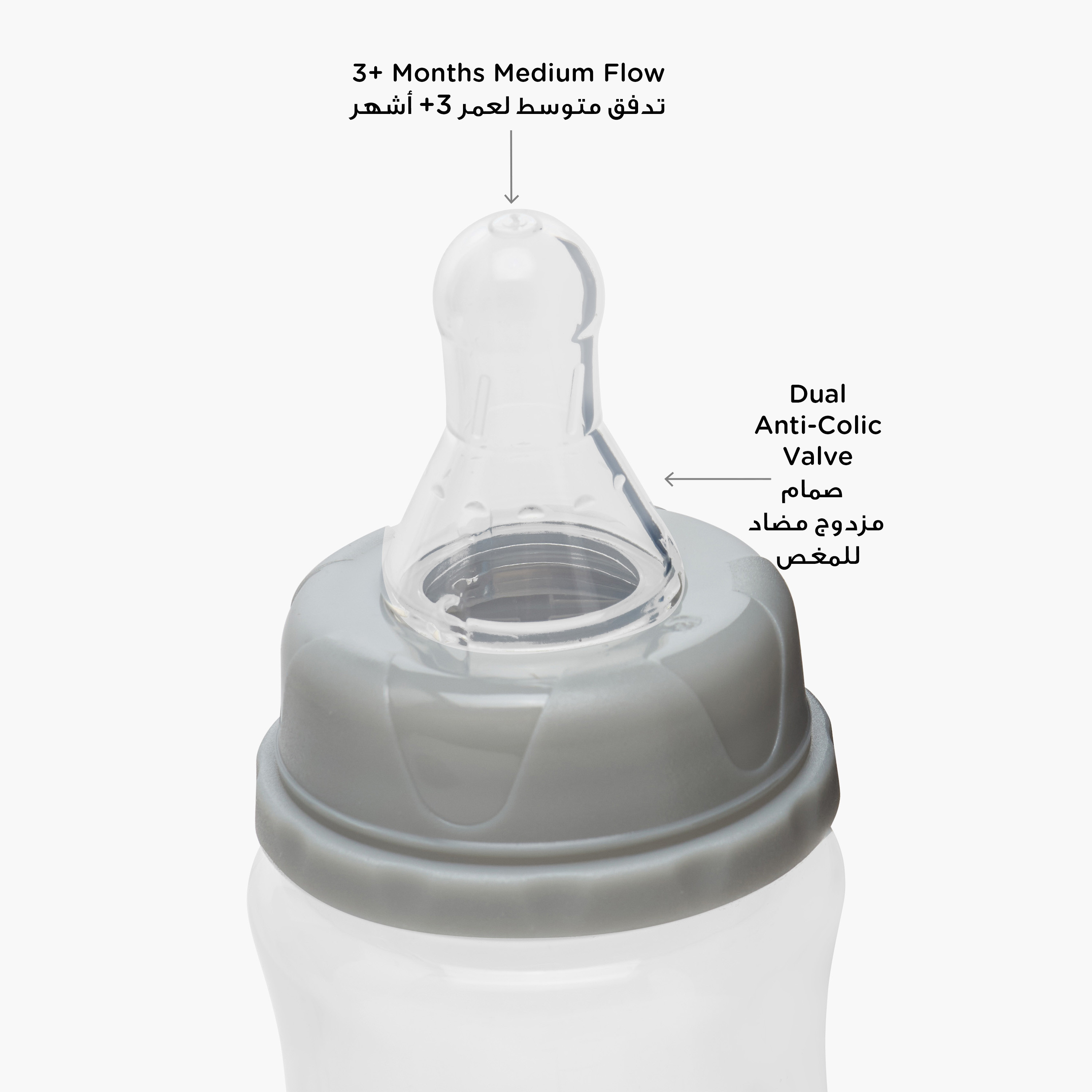 Pack of 3 Juniors Feeding Bottle with Anti-Colic Valve, 3 months+-baby-feeding-feedingbottles-bottlesandteats-image-5