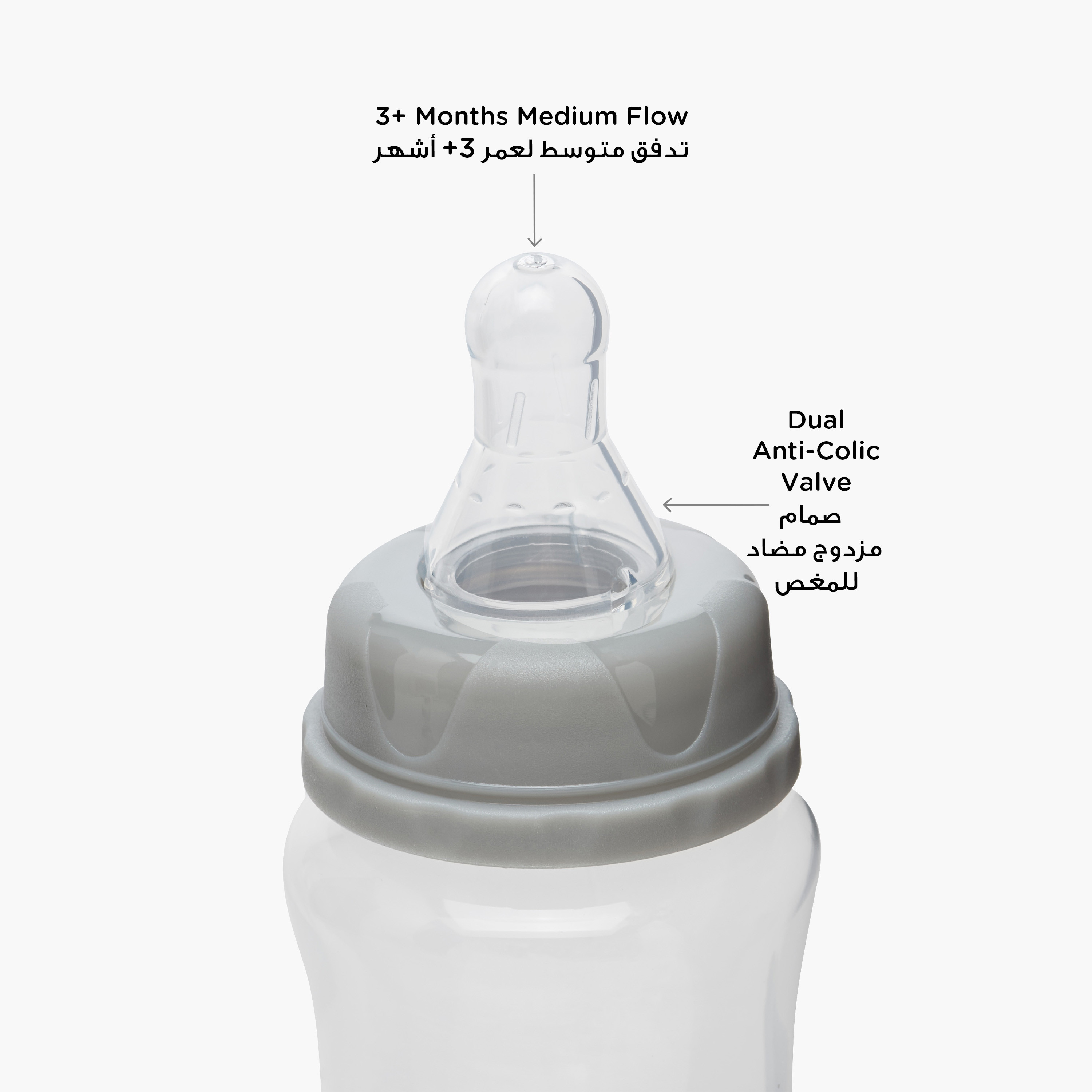 Pack of 3 Juniors Feeding Bottle with Anti-Colic Valve, 3 months+-baby-feeding-feedingbottles-bottlesandteats-image-5