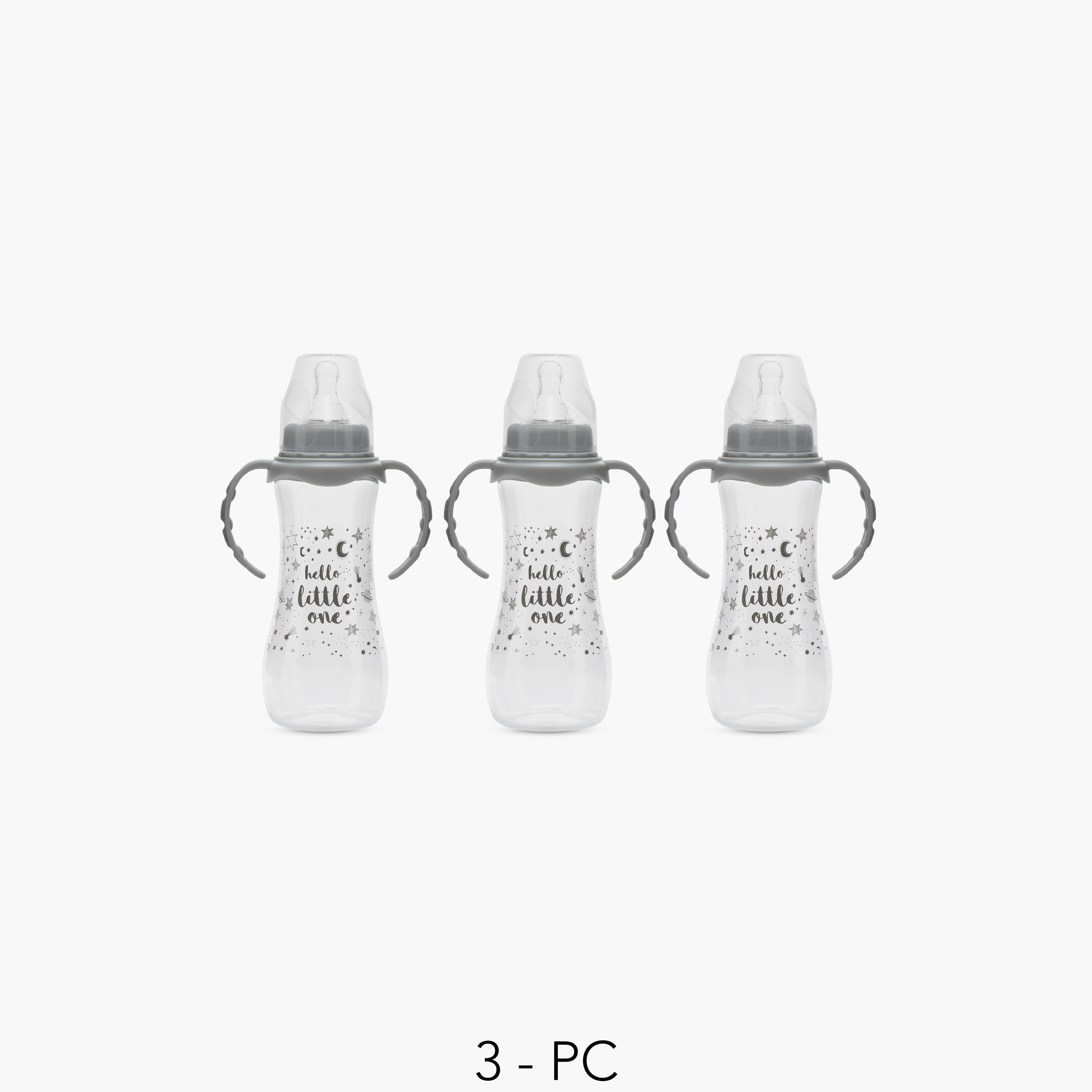 Pack of 3 Juniors Feeding Bottle with Silicone Teat, 3 months+-baby-feeding-feedingbottles-bottlesandteats-image-1