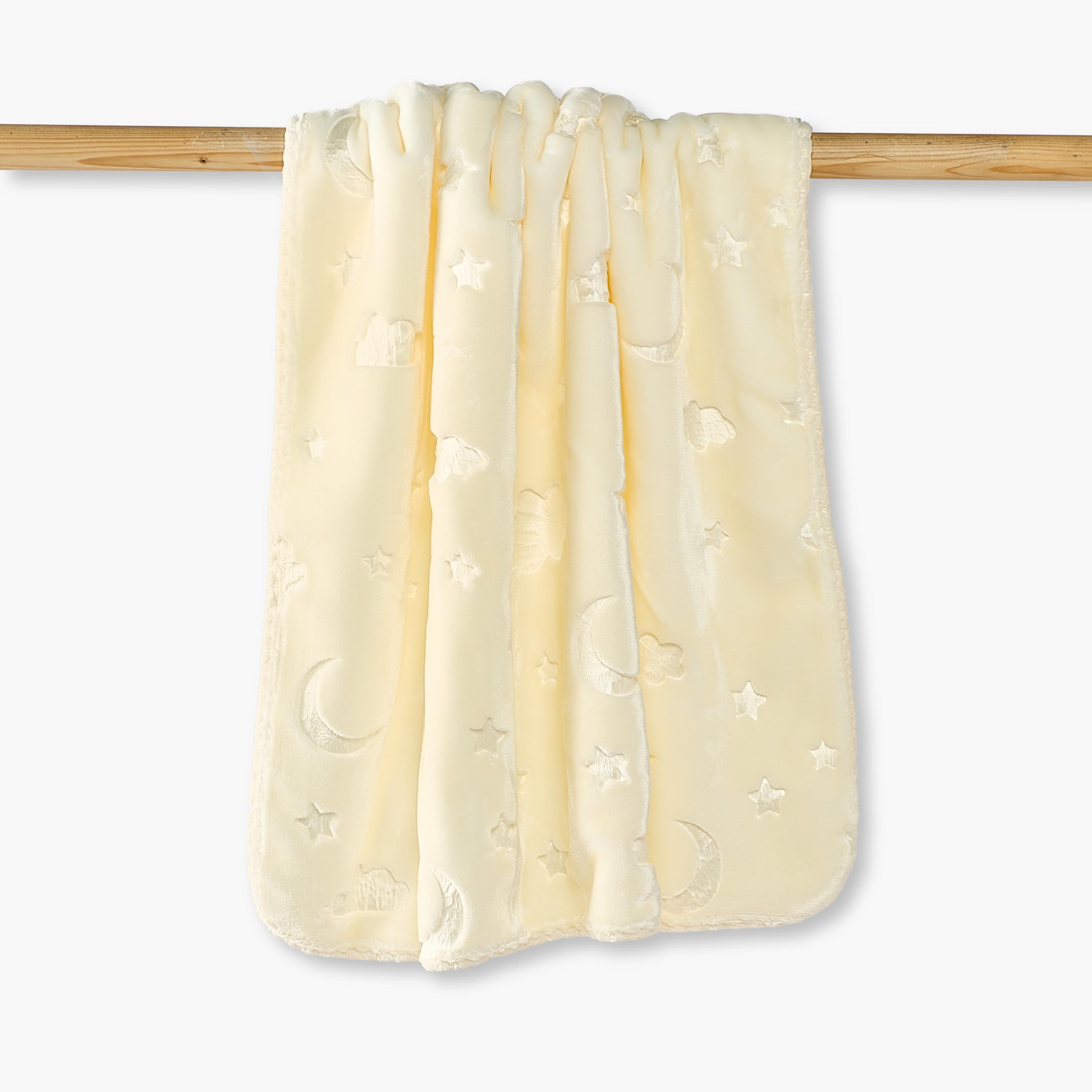 Juniors Receiving Blanket with Embossed Moon and Star, 80x100 cm-baby-nursery-blanketsandswaddles-blanketsandquilts-image-1
