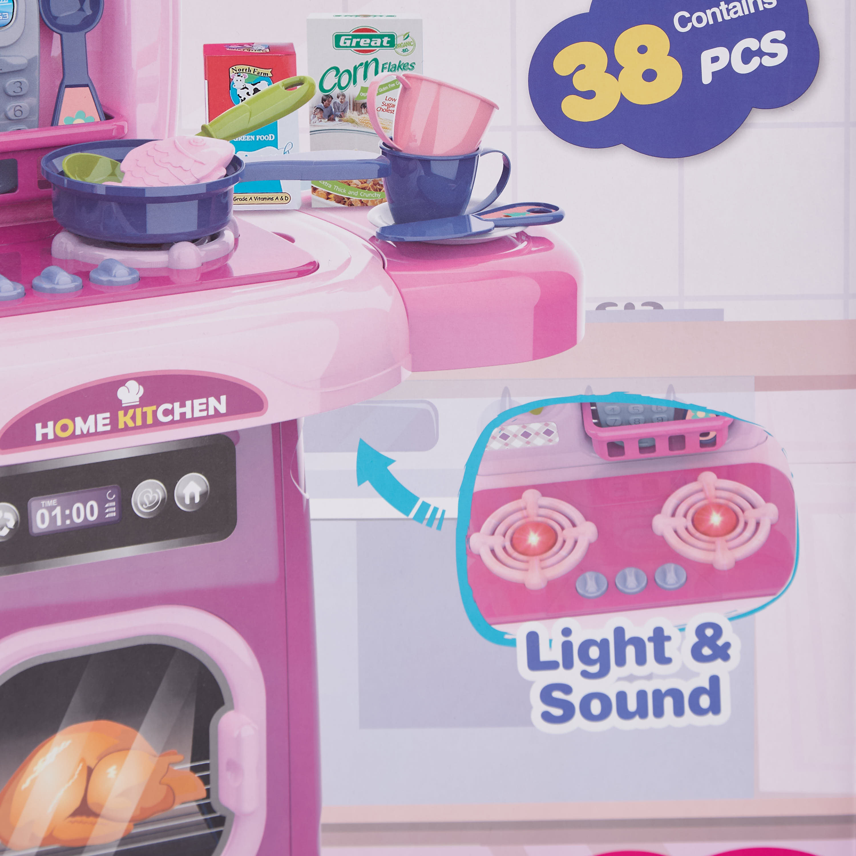 مجموعة لعب مطبخ 38 قطعة من ماي ميني كيتشن-toys-roleplay-playfoods-image-14