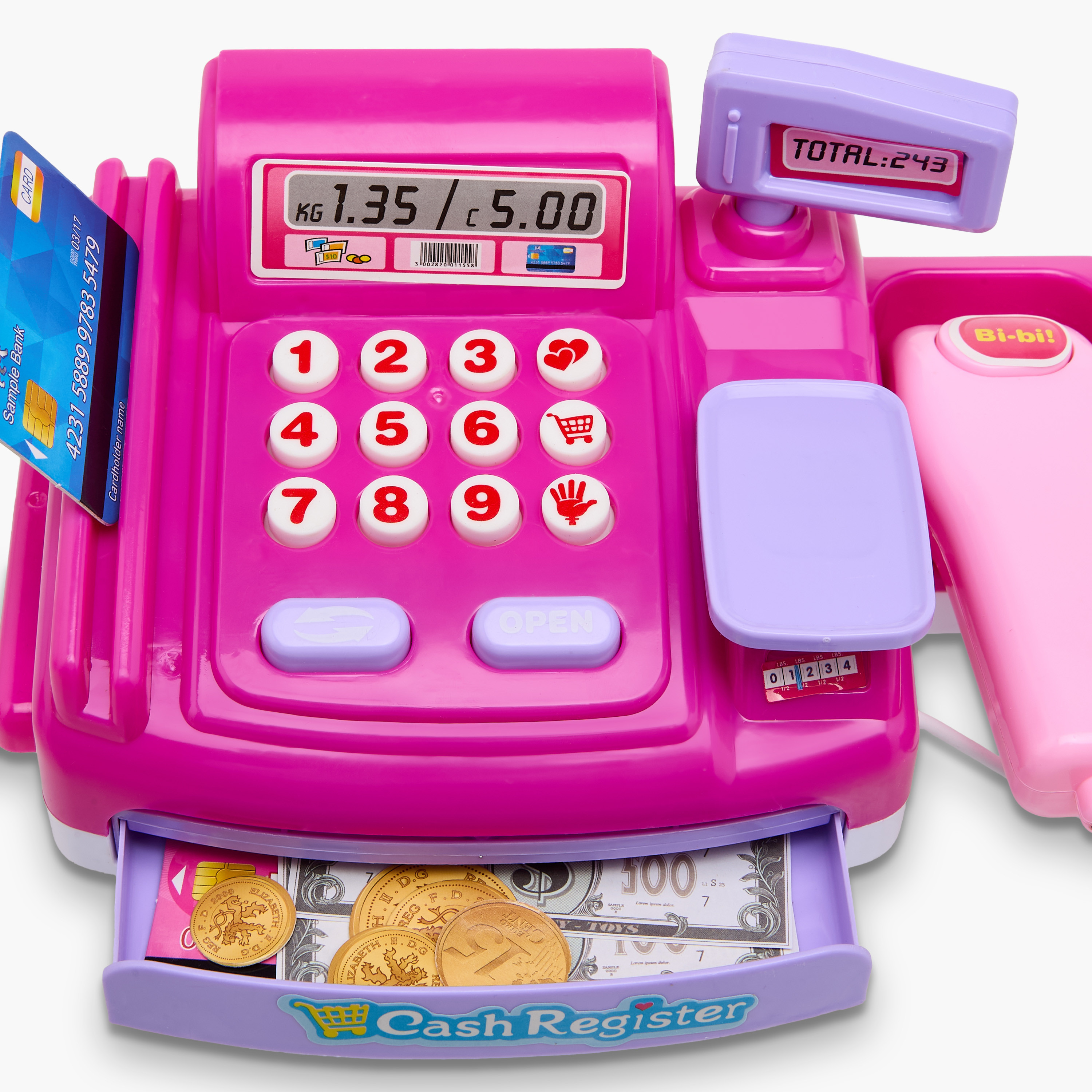 مجموعة لعب عربة تسوق ومسجل نقدي-toys-roleplay-supermarketandshoppingsets-image-5