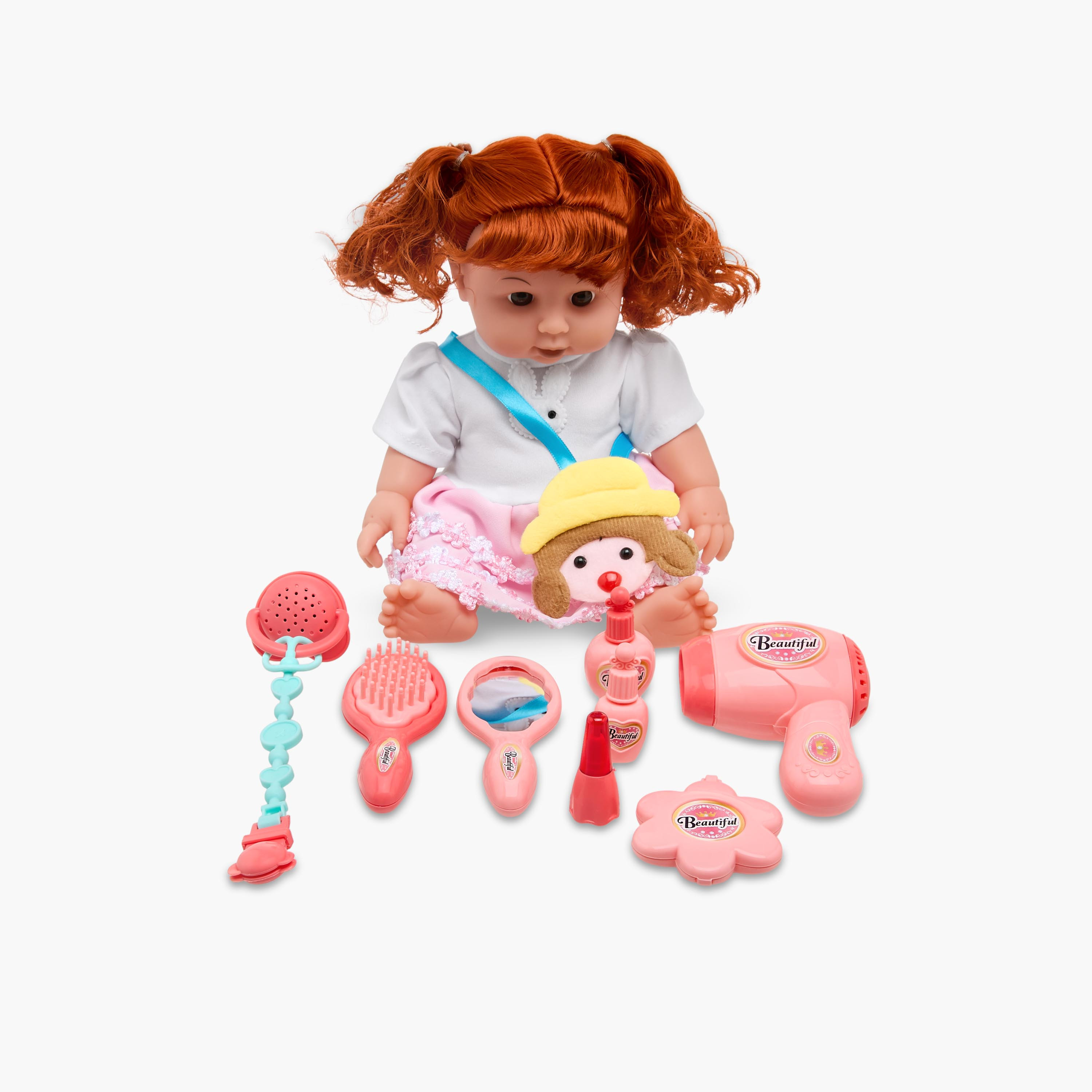 طقم لعب دمية أطفال مع إكسسوارات الشعر-toys-dollsandplaysets-dollplaysets-image-1