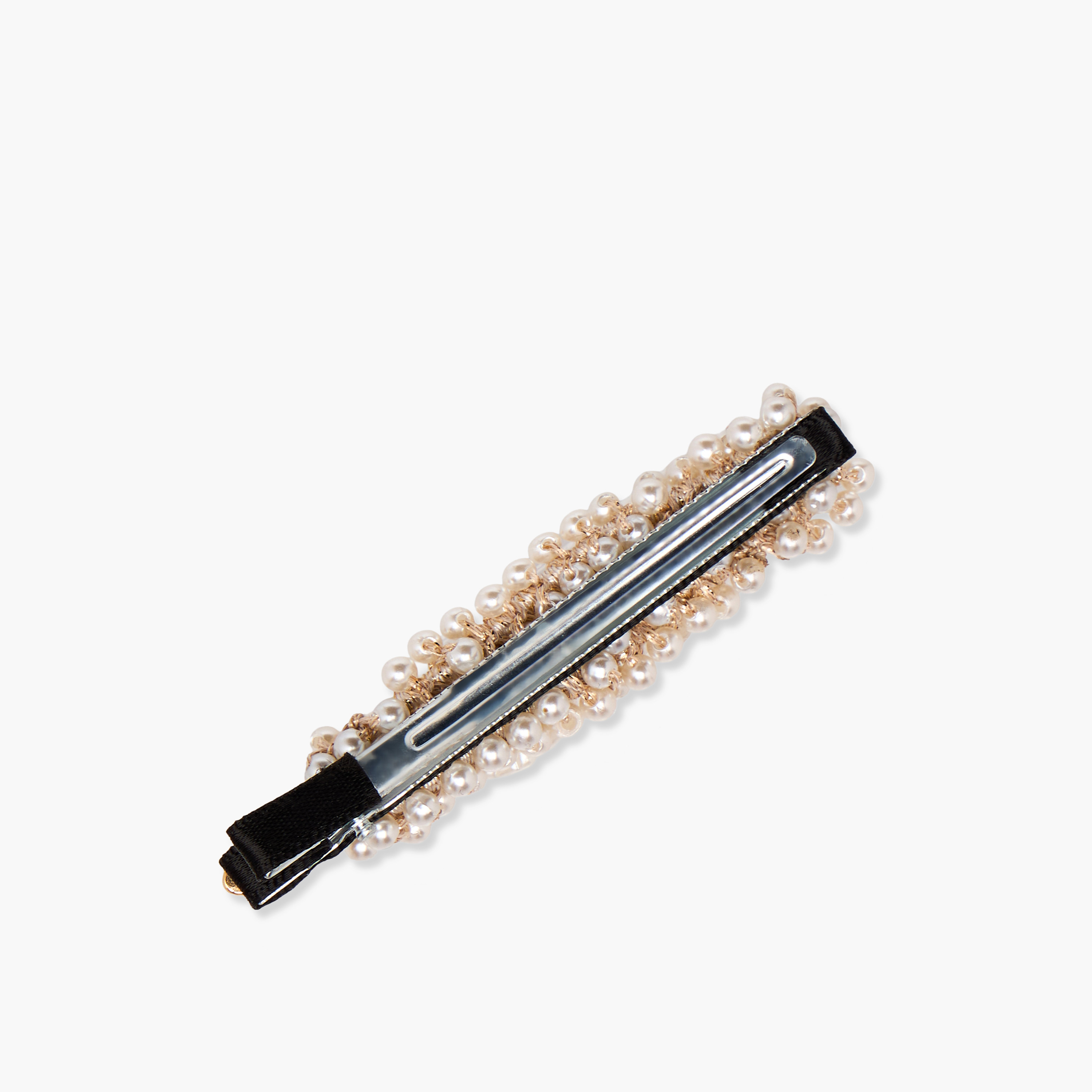 Hair Clip with Pearl Embellishment-women-hairaccessories-clips-image-3