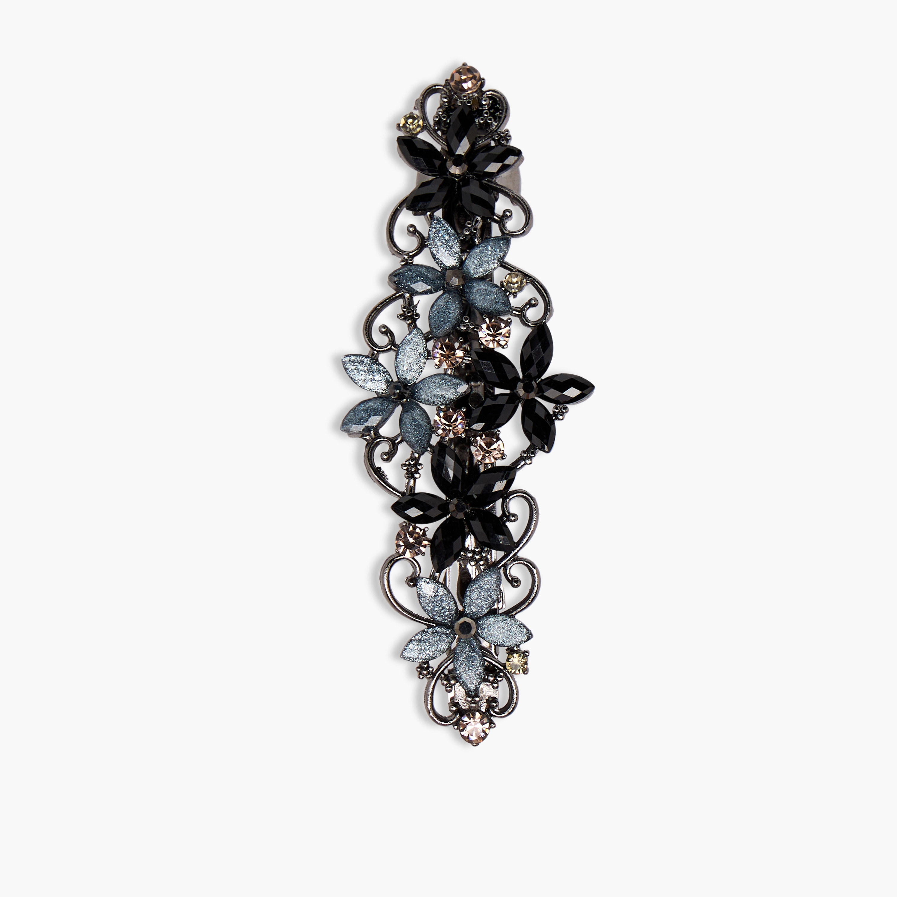 Metal Embellished Barrette Hair Clip-women-hairaccessories-clips-image-2