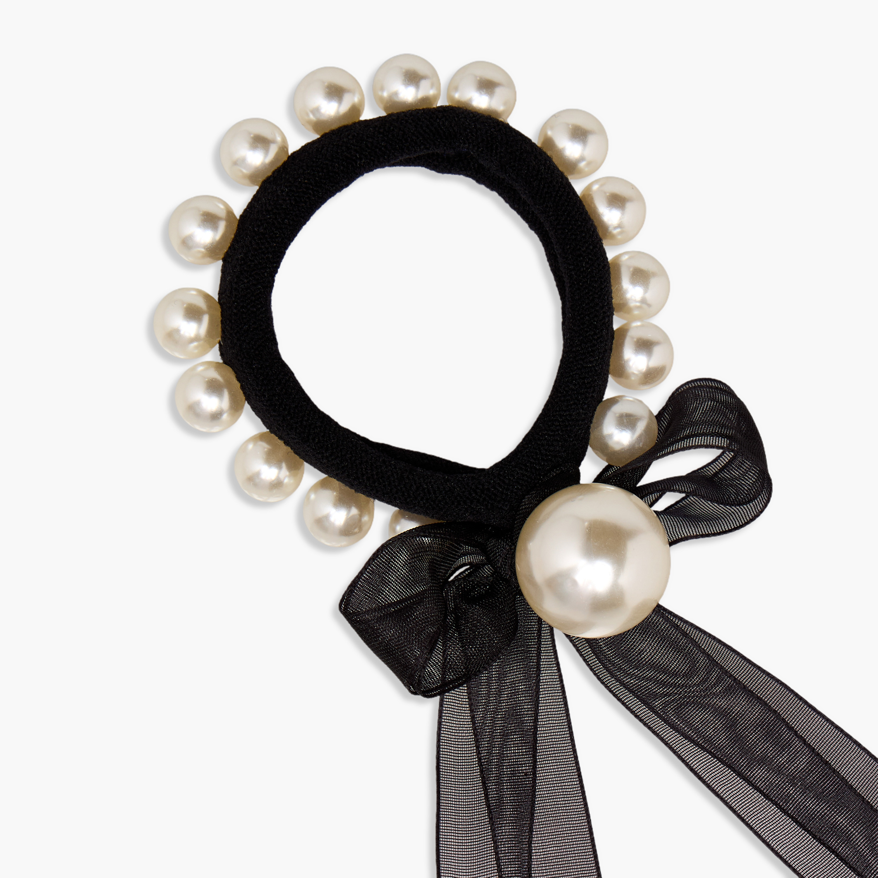 Pearl Bow Hair Tie-women-hairaccessories-scrunchies-image-2