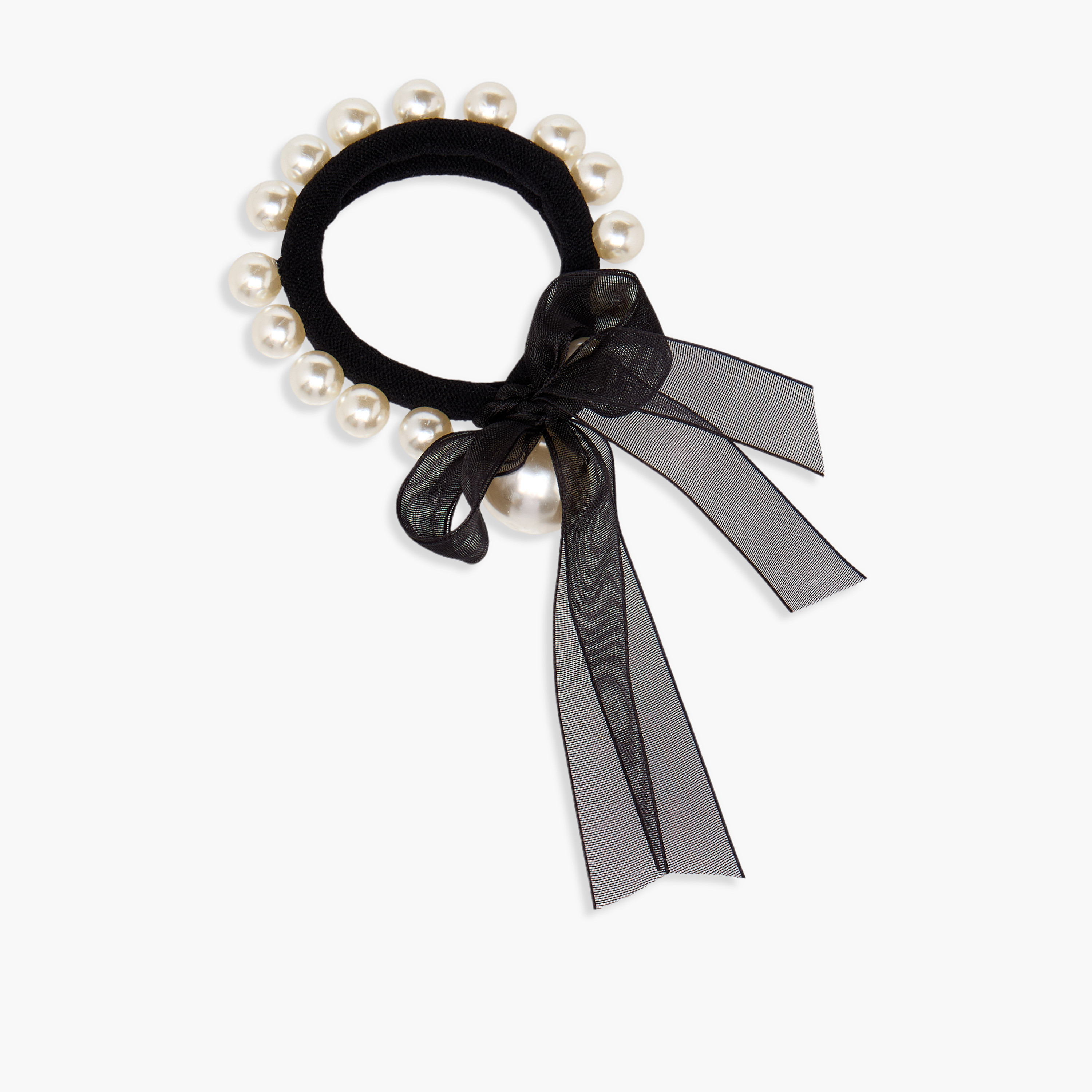 Pearl Bow Hair Tie-women-hairaccessories-scrunchies-image-3