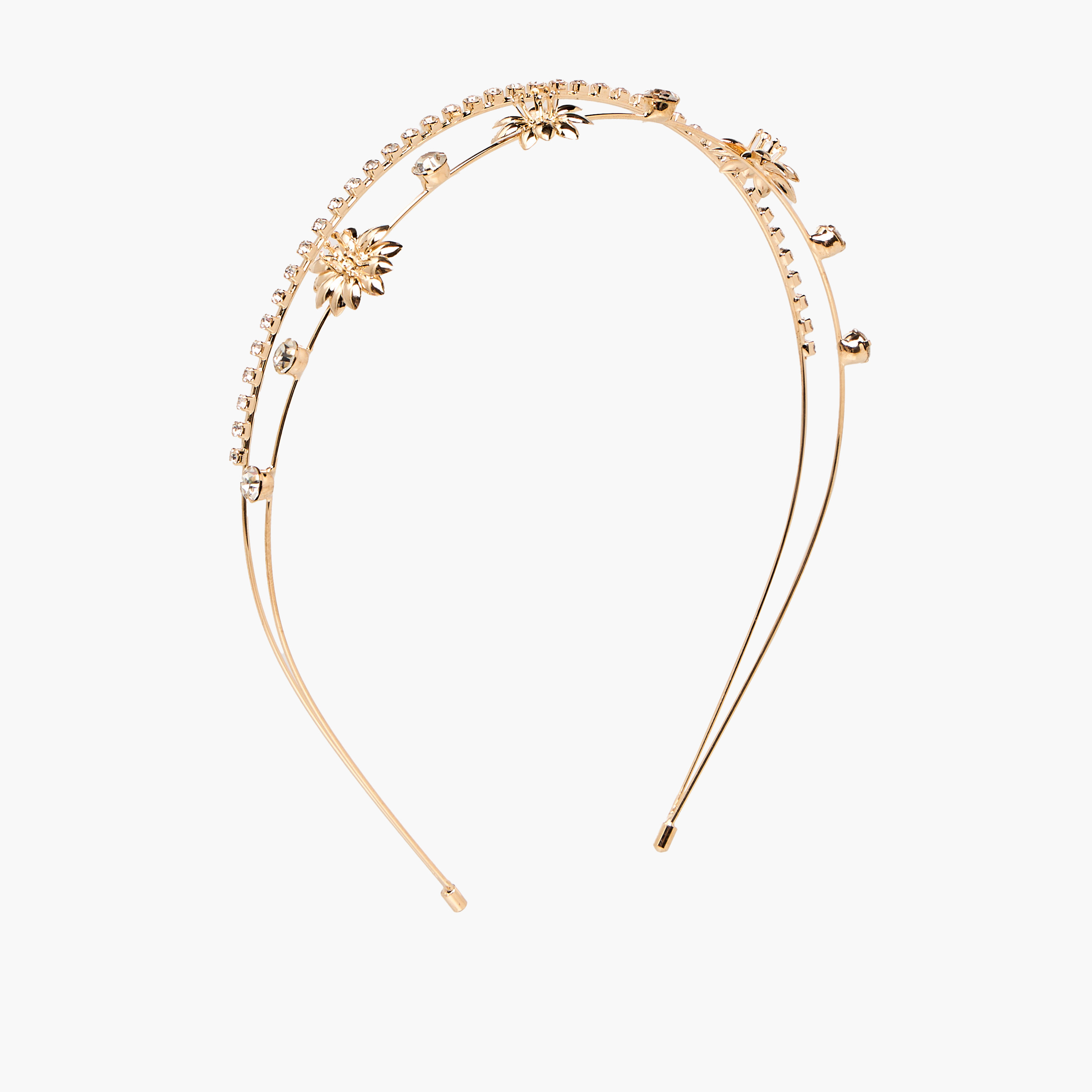 Metallic Floral Hairband-women-hairaccessories-bands-image-1