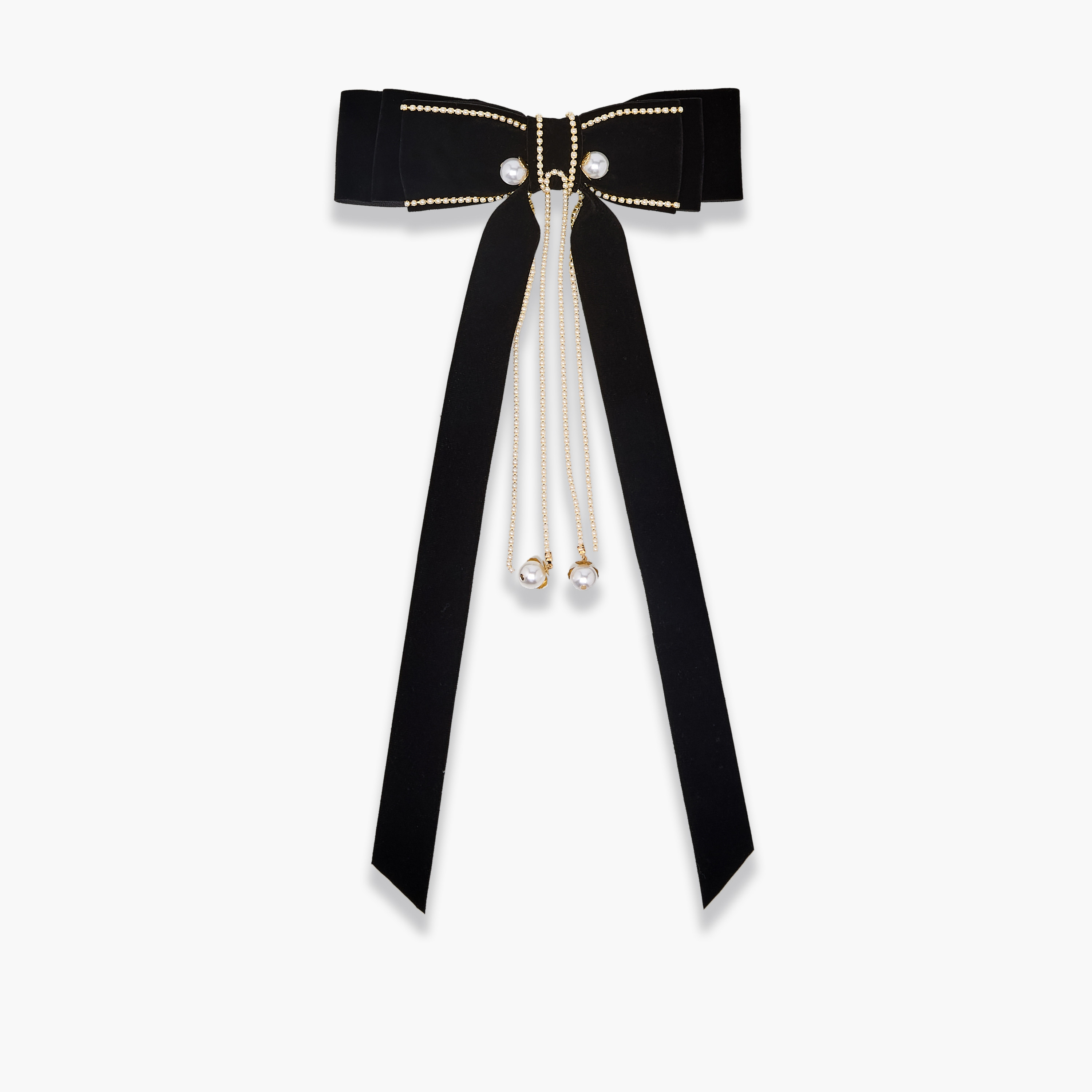Bow Barrette Hair Clip with Pearl Embellishment-women-hairaccessories-clips-image-1