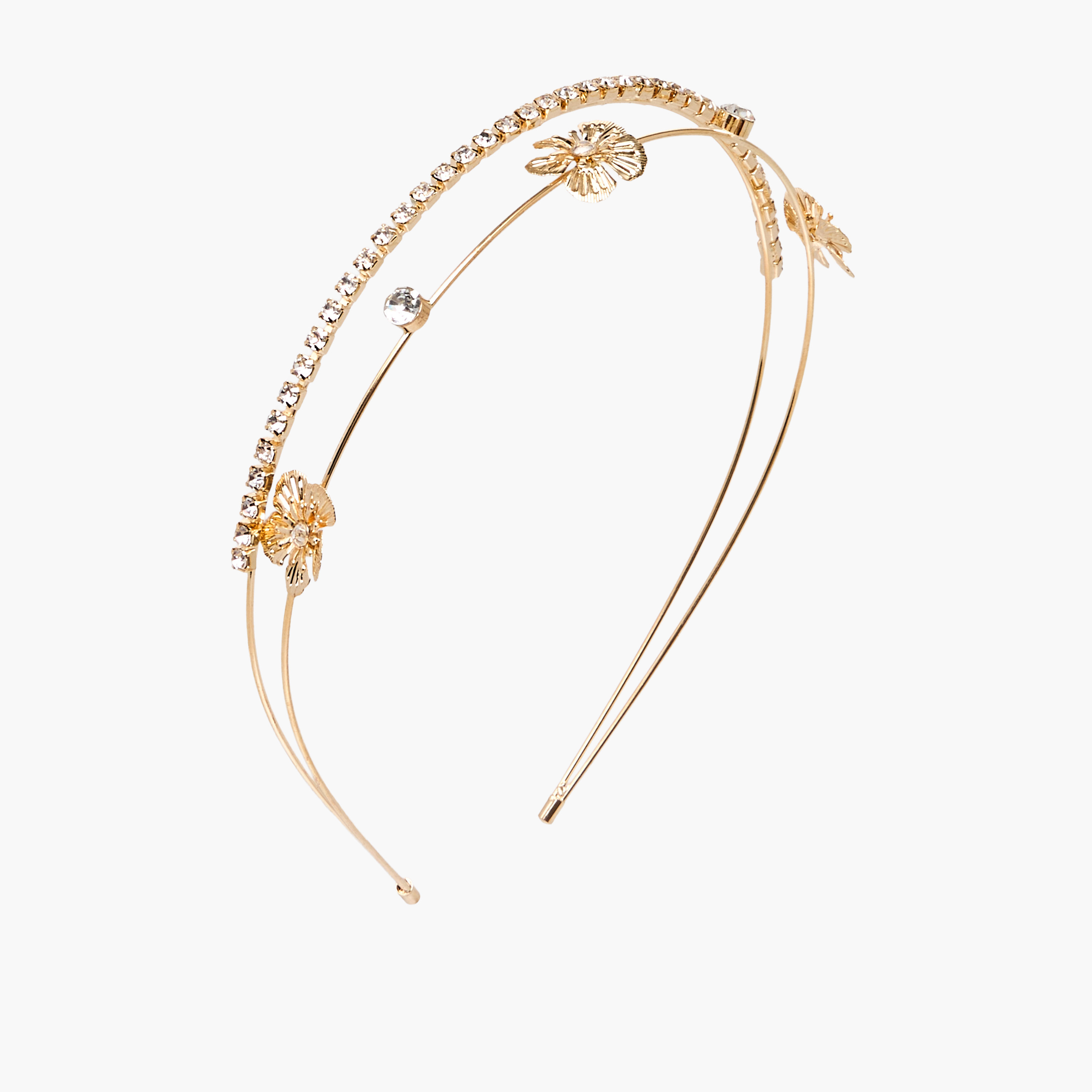 طوق شعر ميتاليك مزدوج-women-hairaccessories-bands-image-1