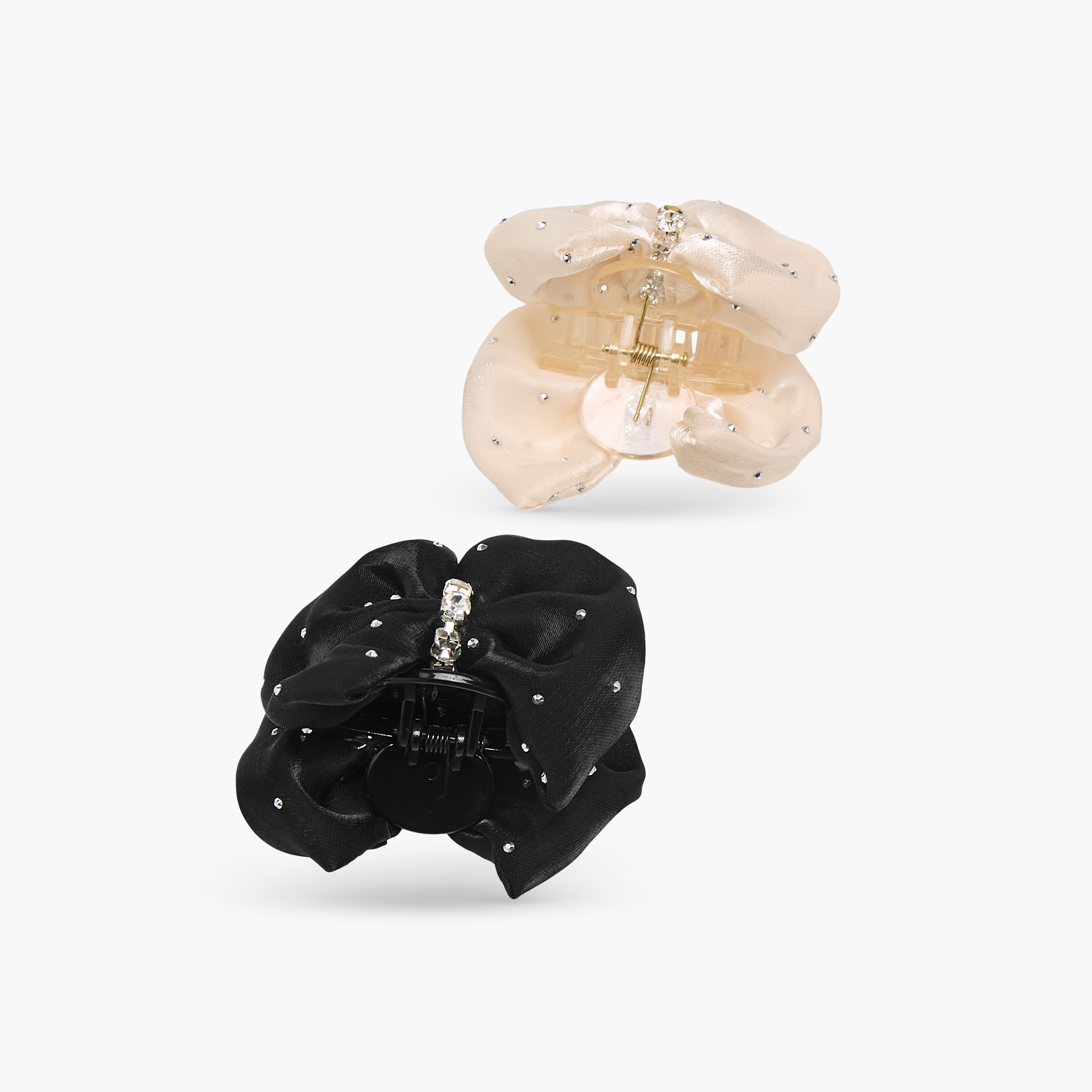 Pack of 2 Bow Hair Clamp with Embellishment-women-hairaccessories-clamps-image-5