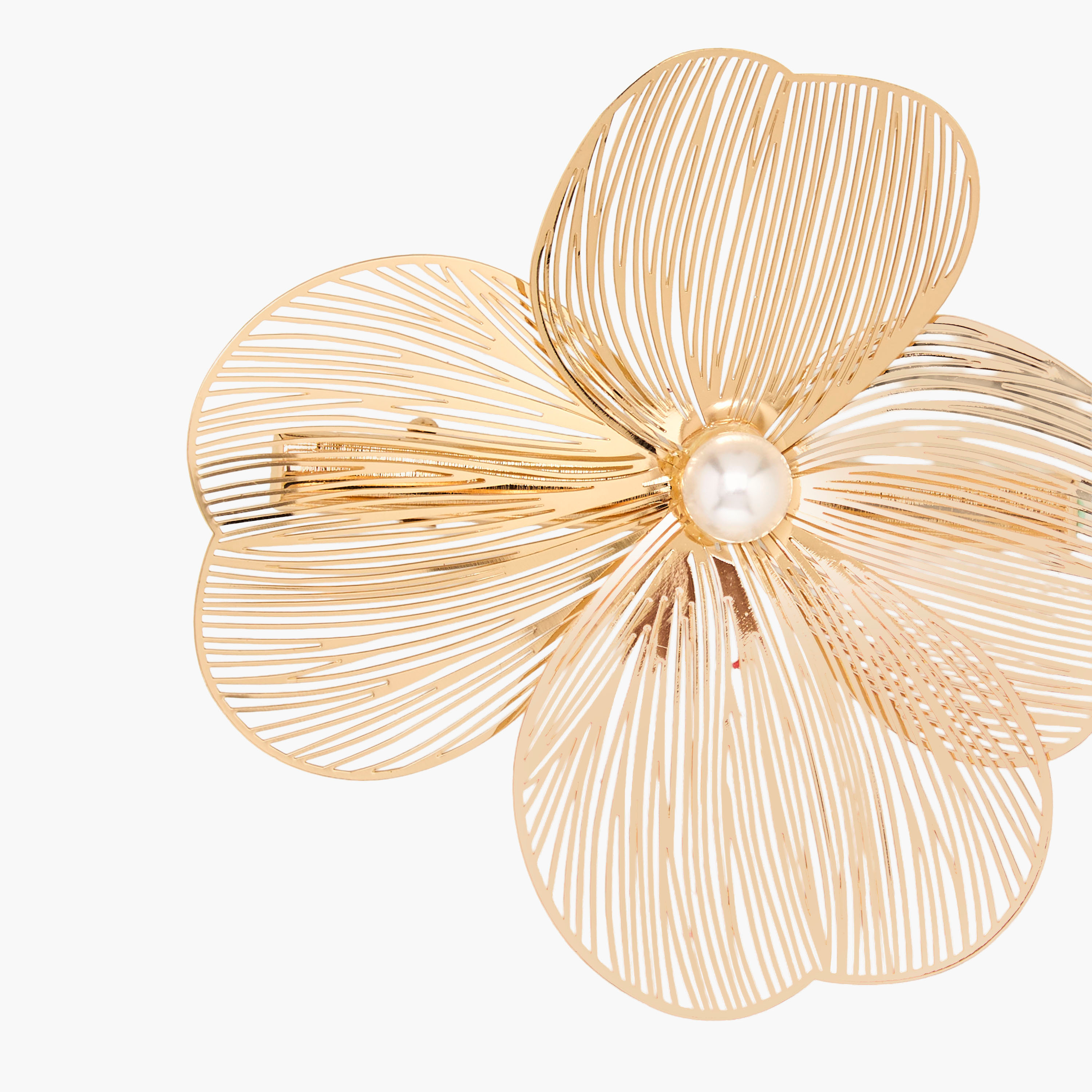 Floral Hair Clip with Pearl Embellishment-women-hairaccessories-clips-image-6