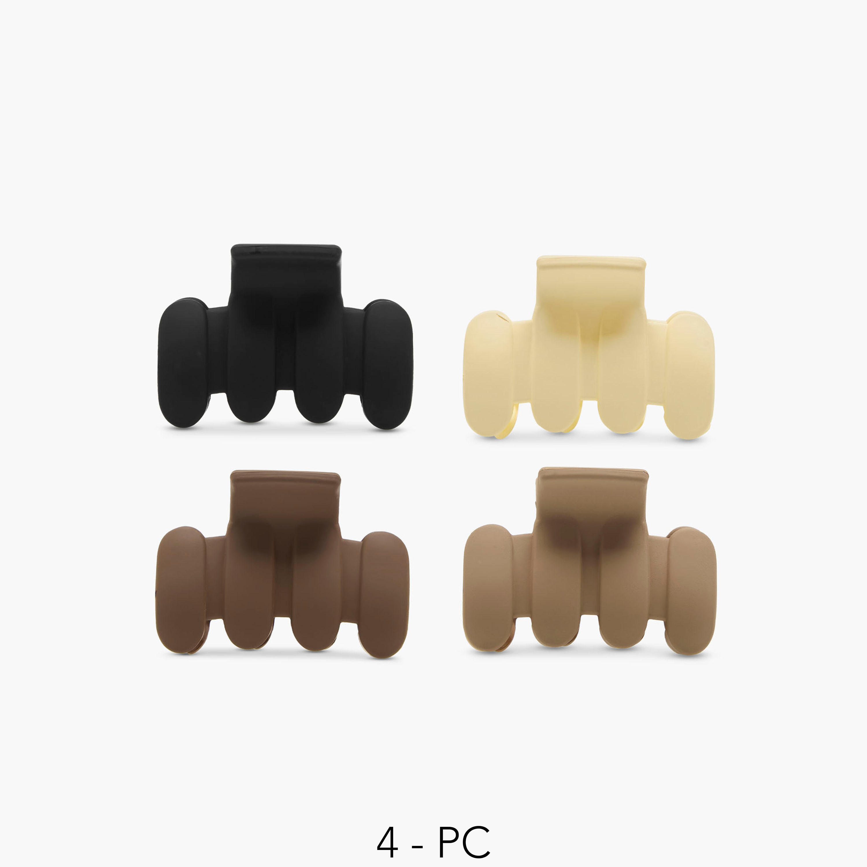 Pack of 4 Textured Hair Clamp-women-hairaccessories-clamps-image-1