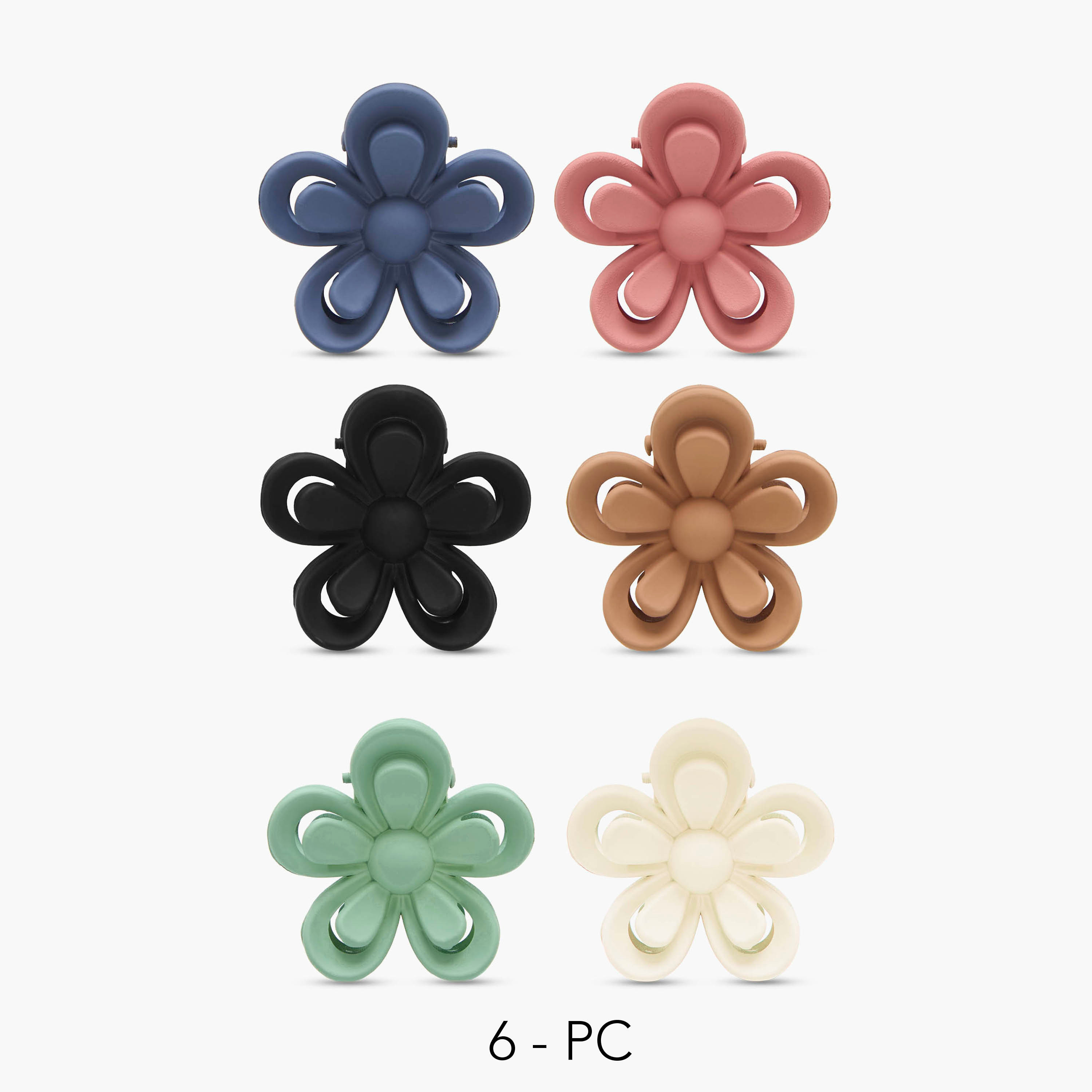 Pack of 6 Floral Hair Clamps-women-hairaccessories-clamps-image-1