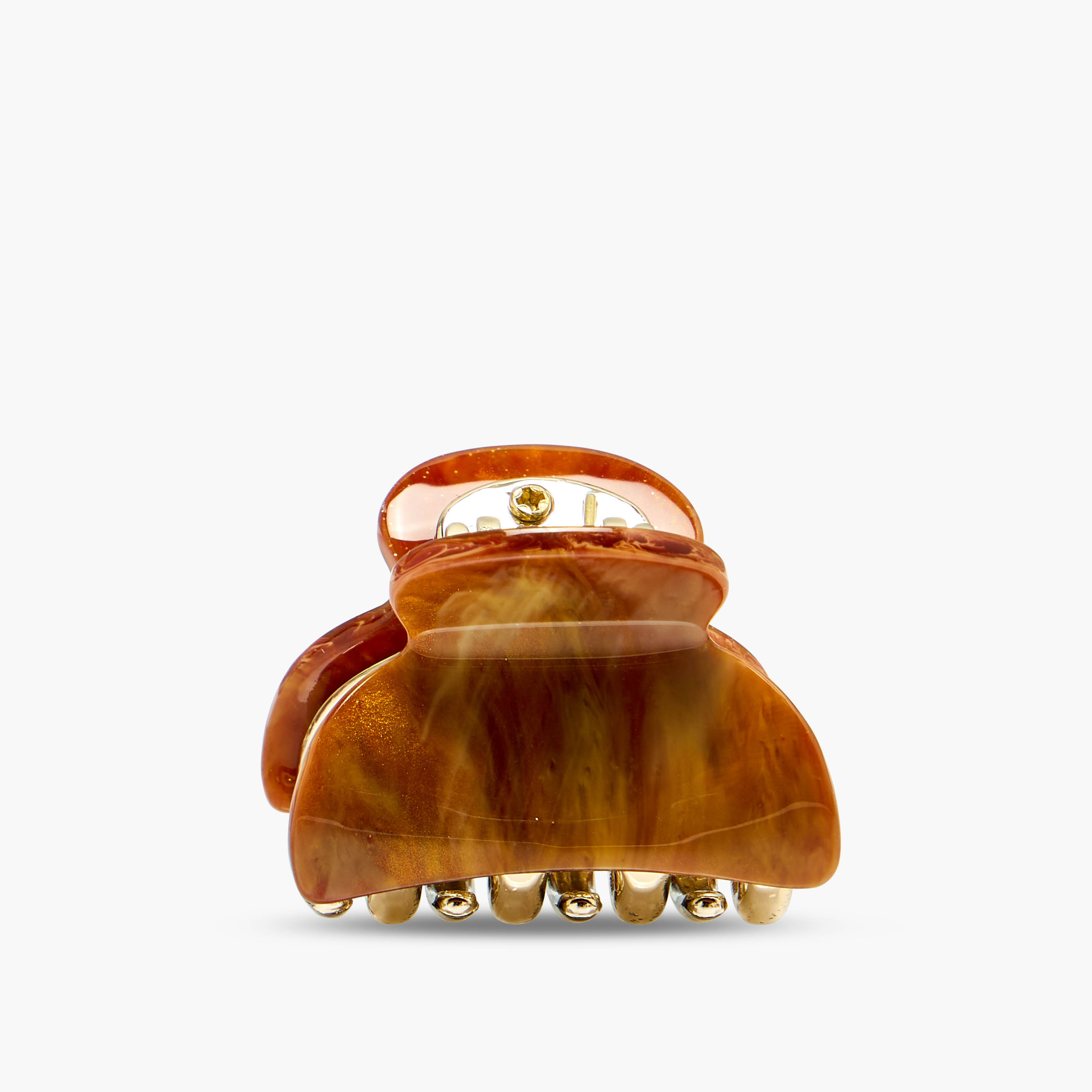 Pack of 3 Curved Shape Hair Clamps with Marble Print-women-hairaccessories-clamps-image-3