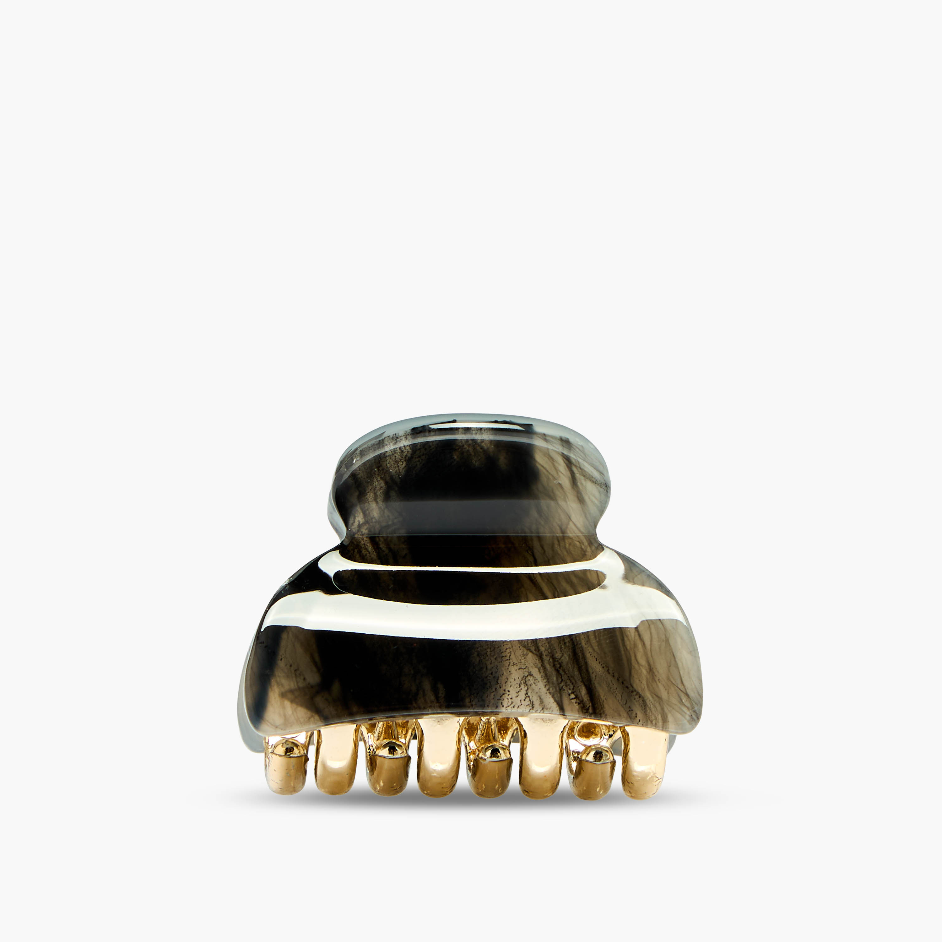 Pack of 3 Curved Shape Hair Clamps with Marble Print-women-hairaccessories-clamps-image-4