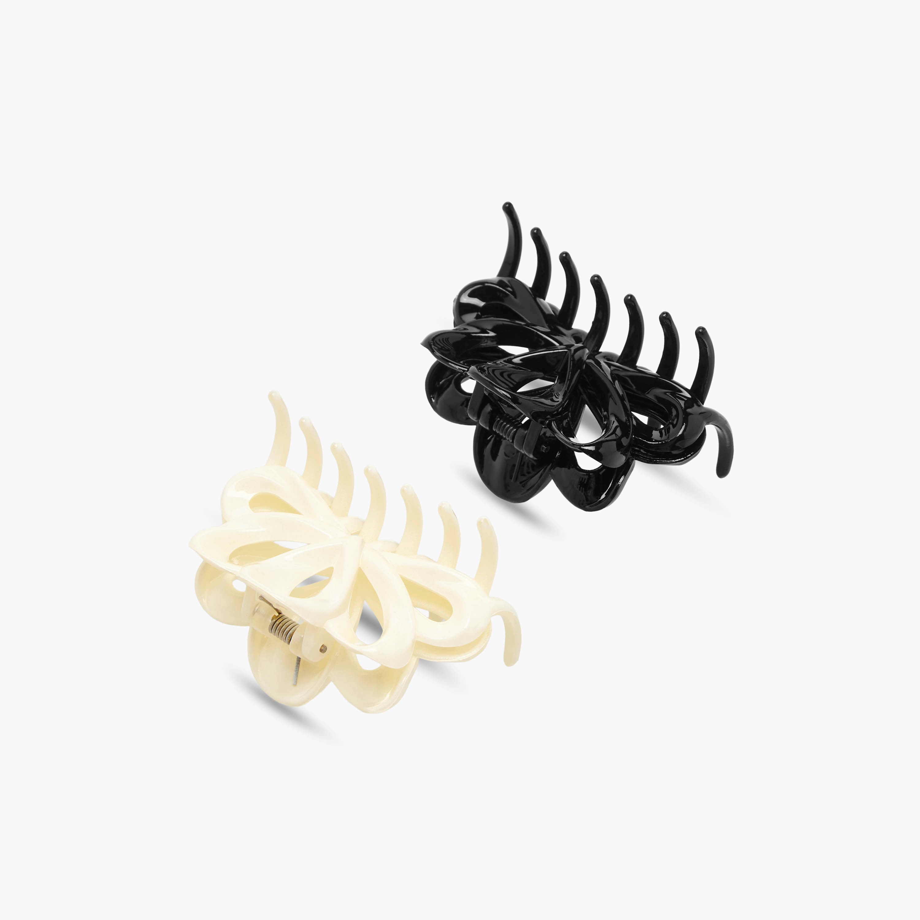 Pack of 2 Floral Hair Clamps with Matte Finish-women-hairaccessories-clamps-image-4